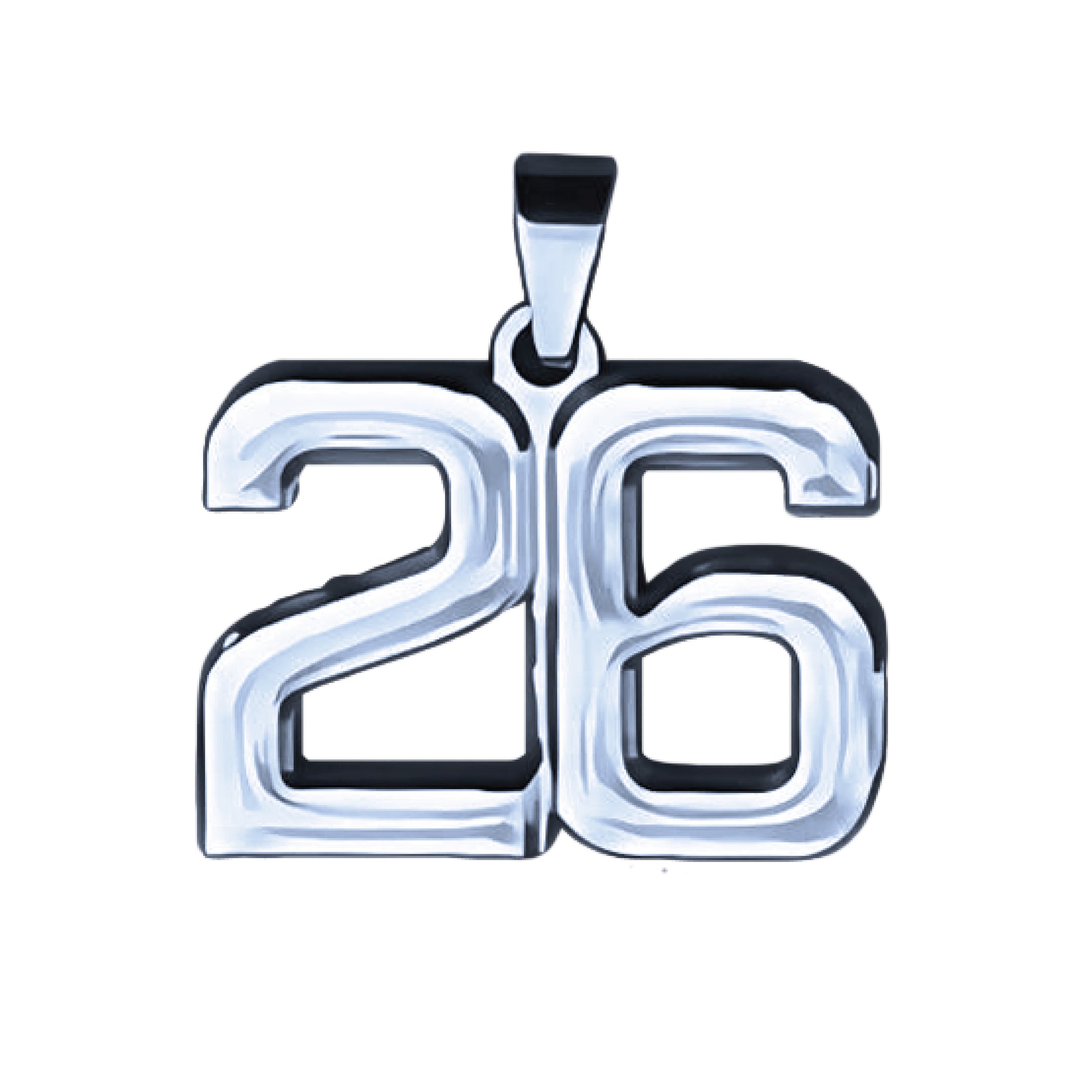 Pro Number Pendant - Stainless Steel