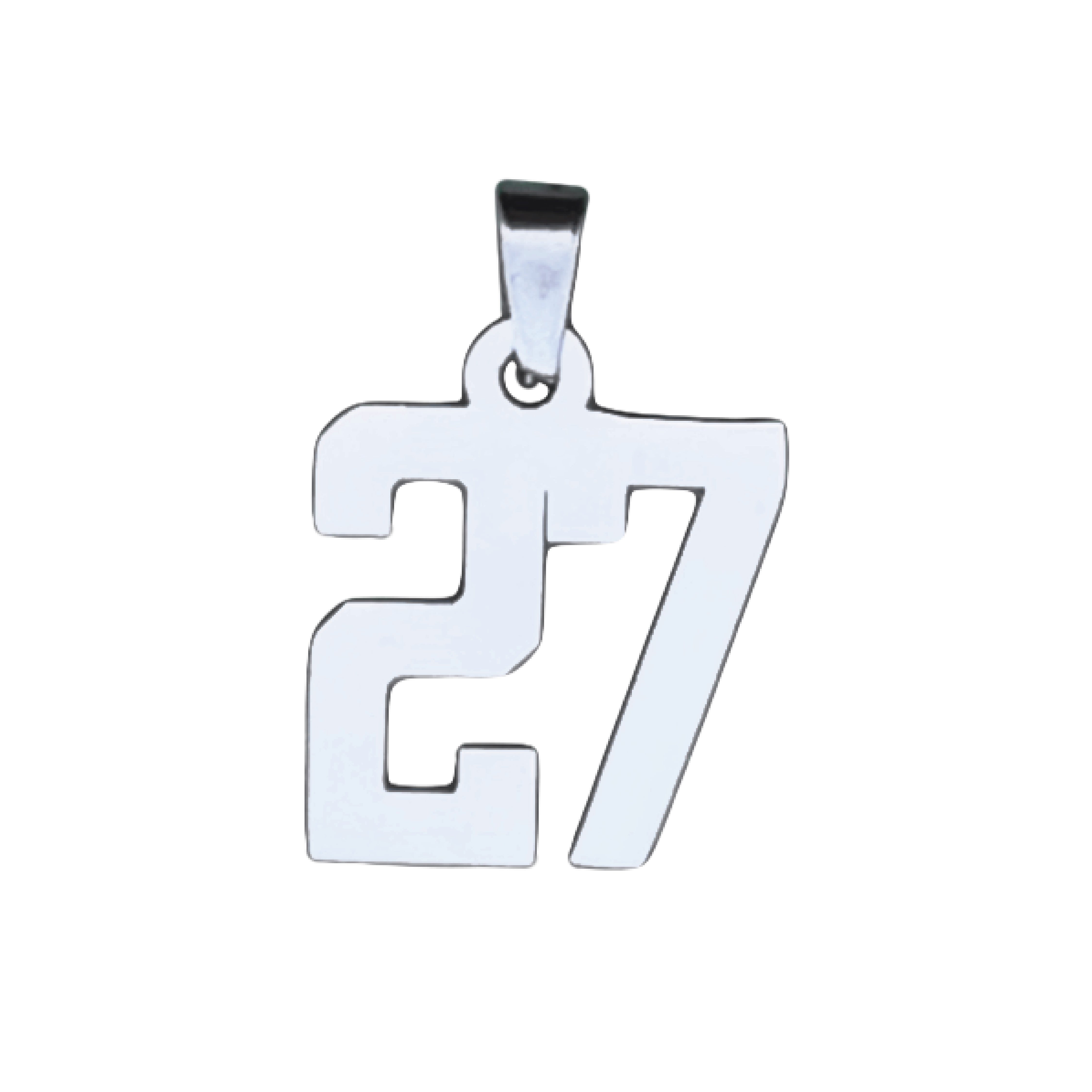 Custom Number Pendant Necklace - Stainless Steel