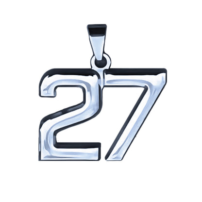Pro Number Pendant - Stainless Steel