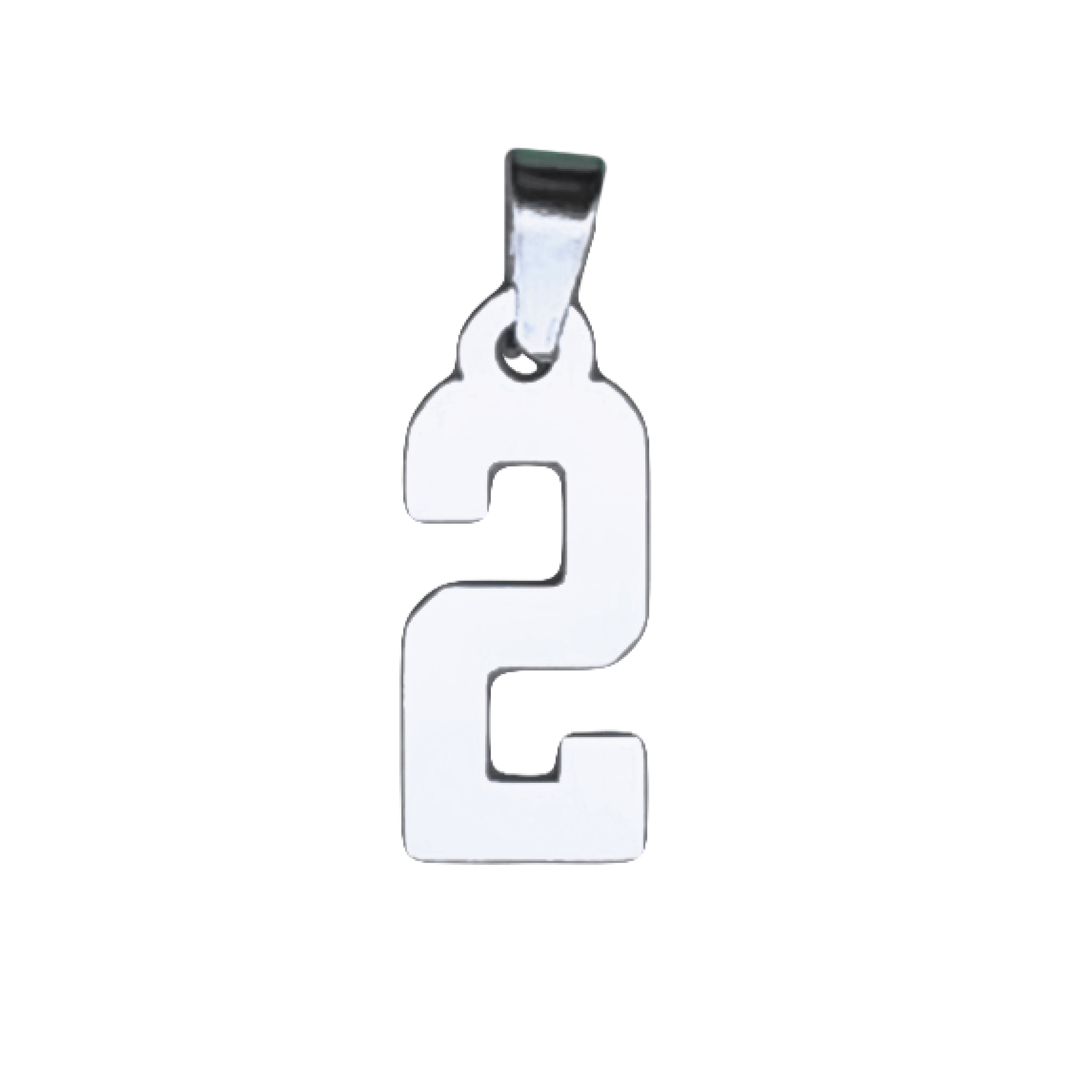 Custom Number Pendant Necklace - Stainless Steel