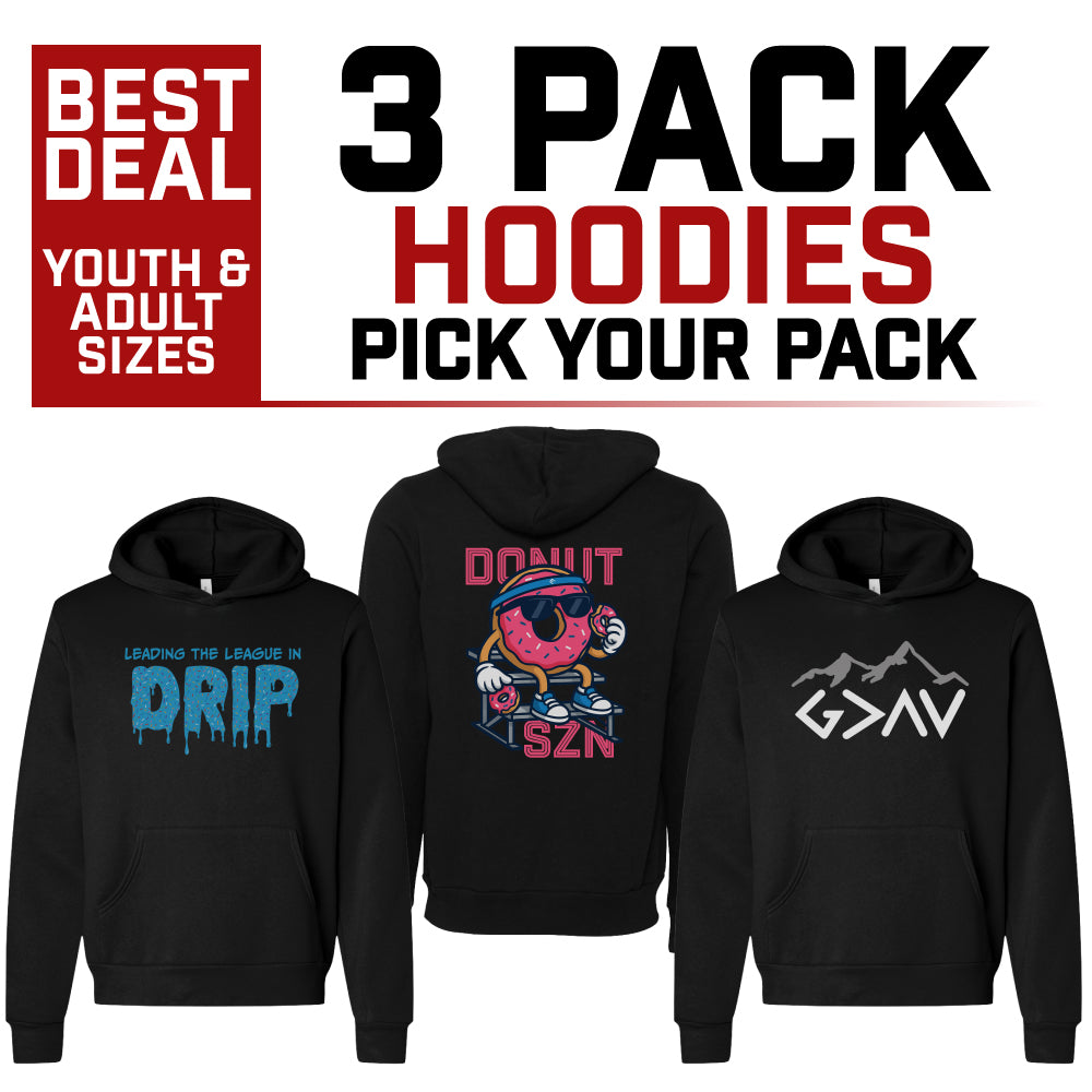 3 Pack Hoodies | Pick Your Pack