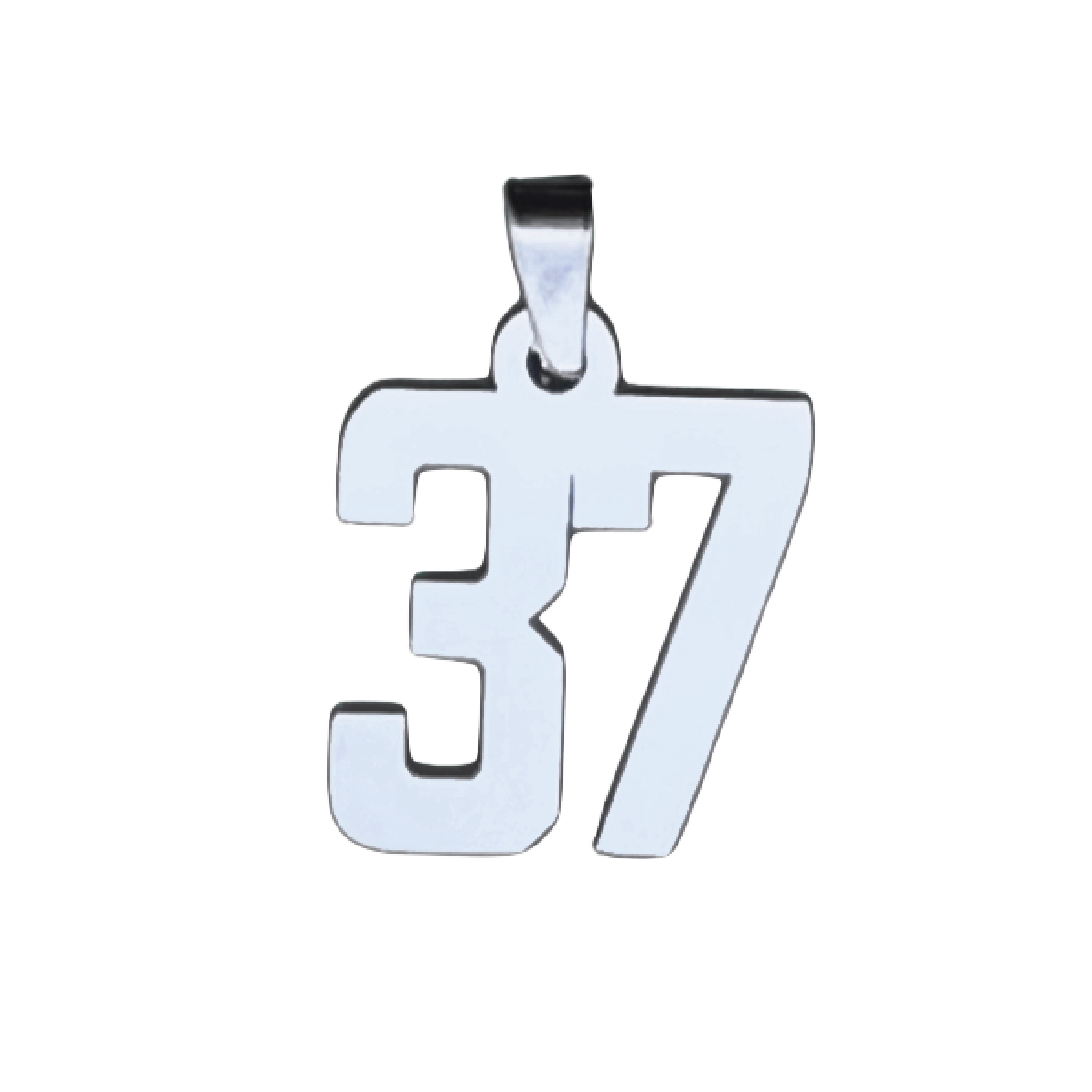 Custom Number Pendant Necklace - Stainless Steel