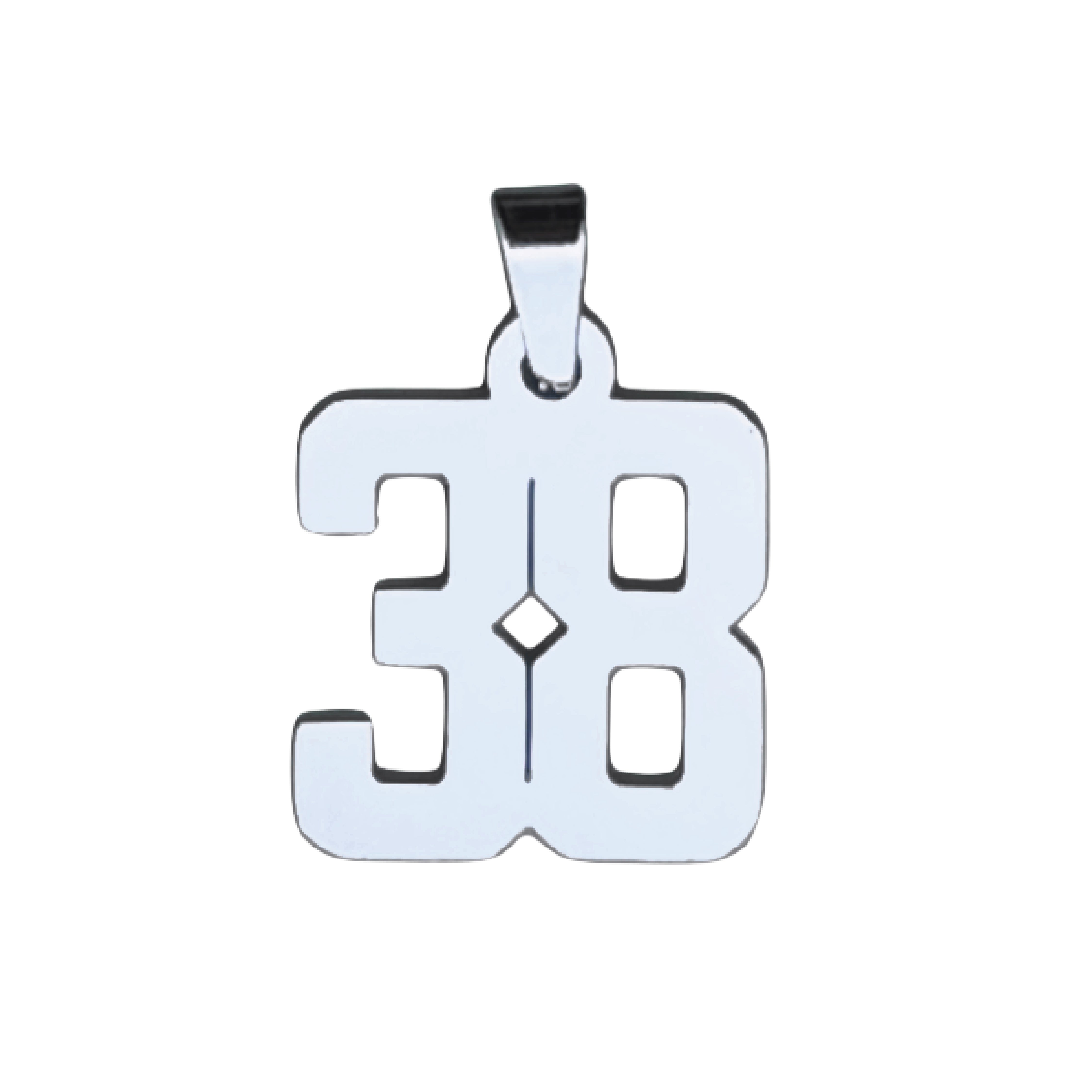 Custom Number Pendant Necklace - Stainless Steel