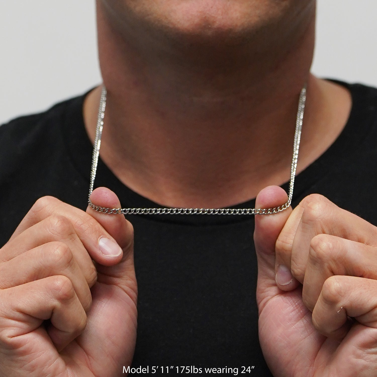 3mm Chain Necklace - Stainless Steel