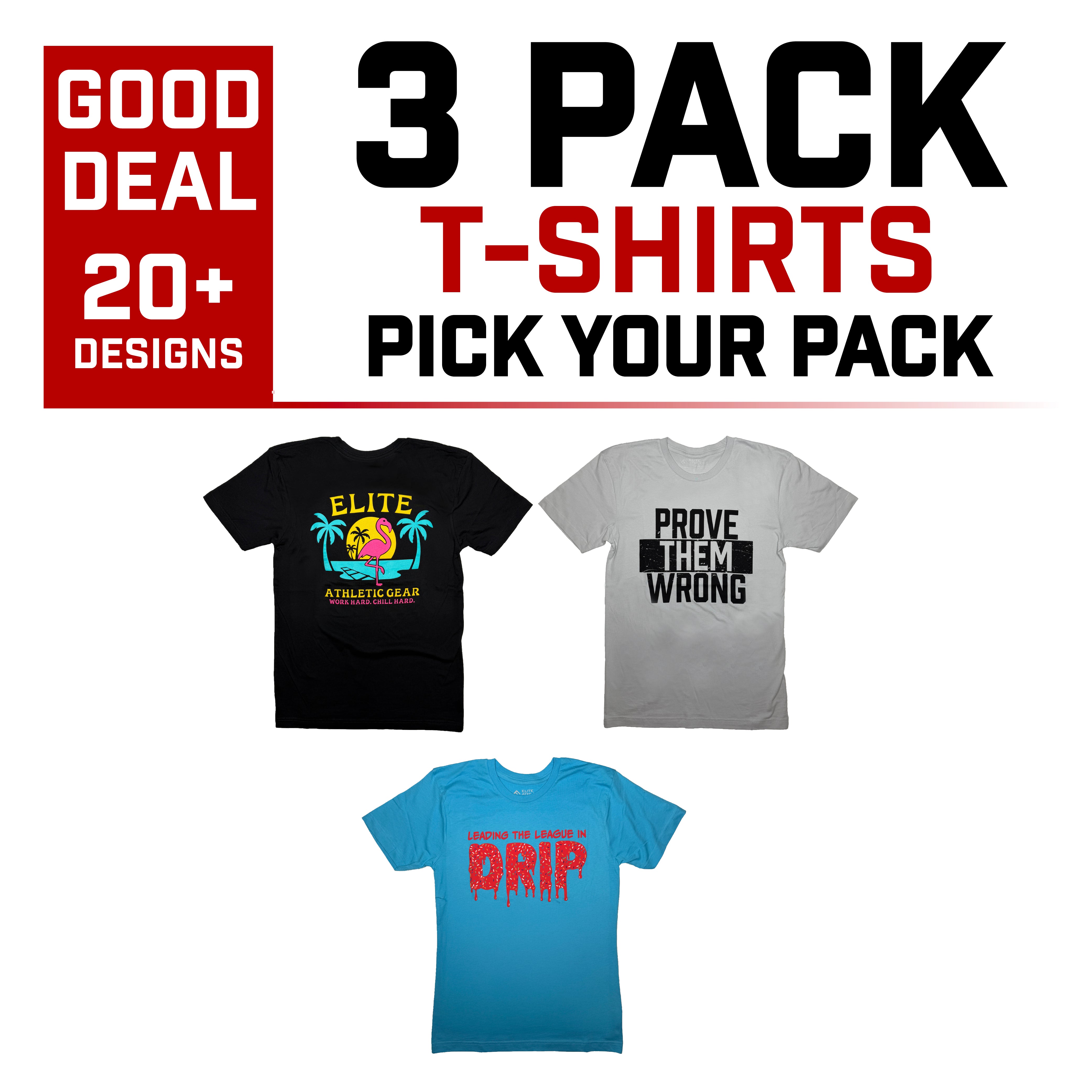 3 Pack T-Shirts | Pick Your Pack