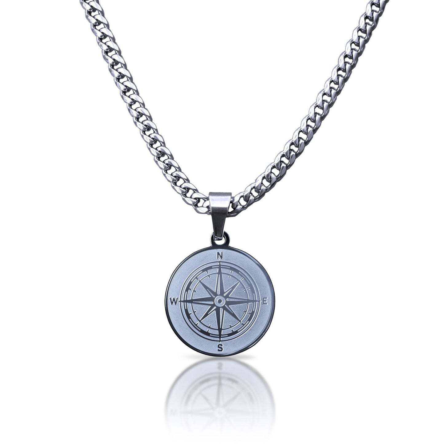 Pro Compass Pendant Necklace - Stainless Steel