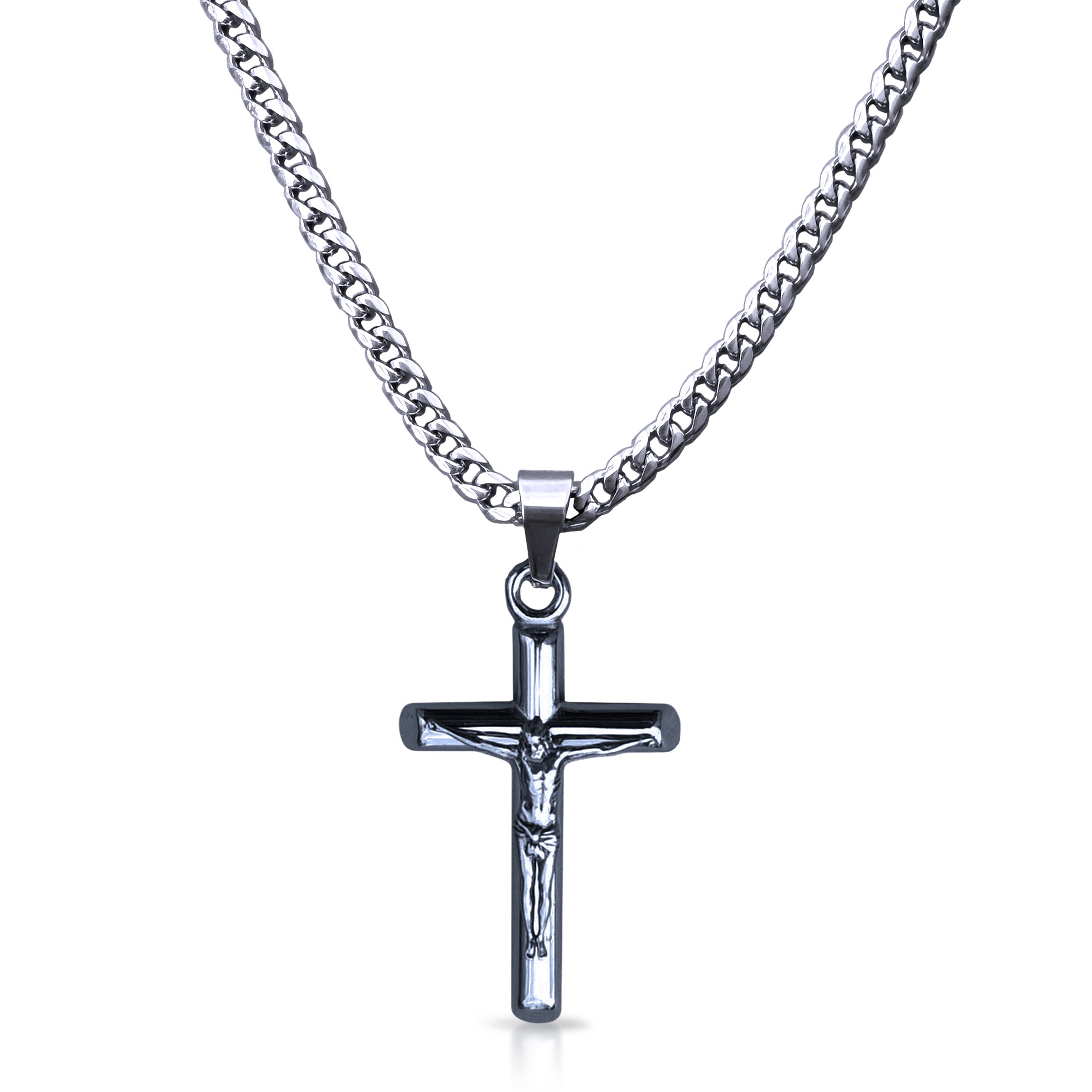 Pro Crucifix Pendant Necklace Pendant Necklace - Stainless Steel