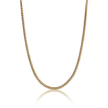 4.5mm Cuban Link Chain Necklace - 14K Gold Plated Stainless Steel