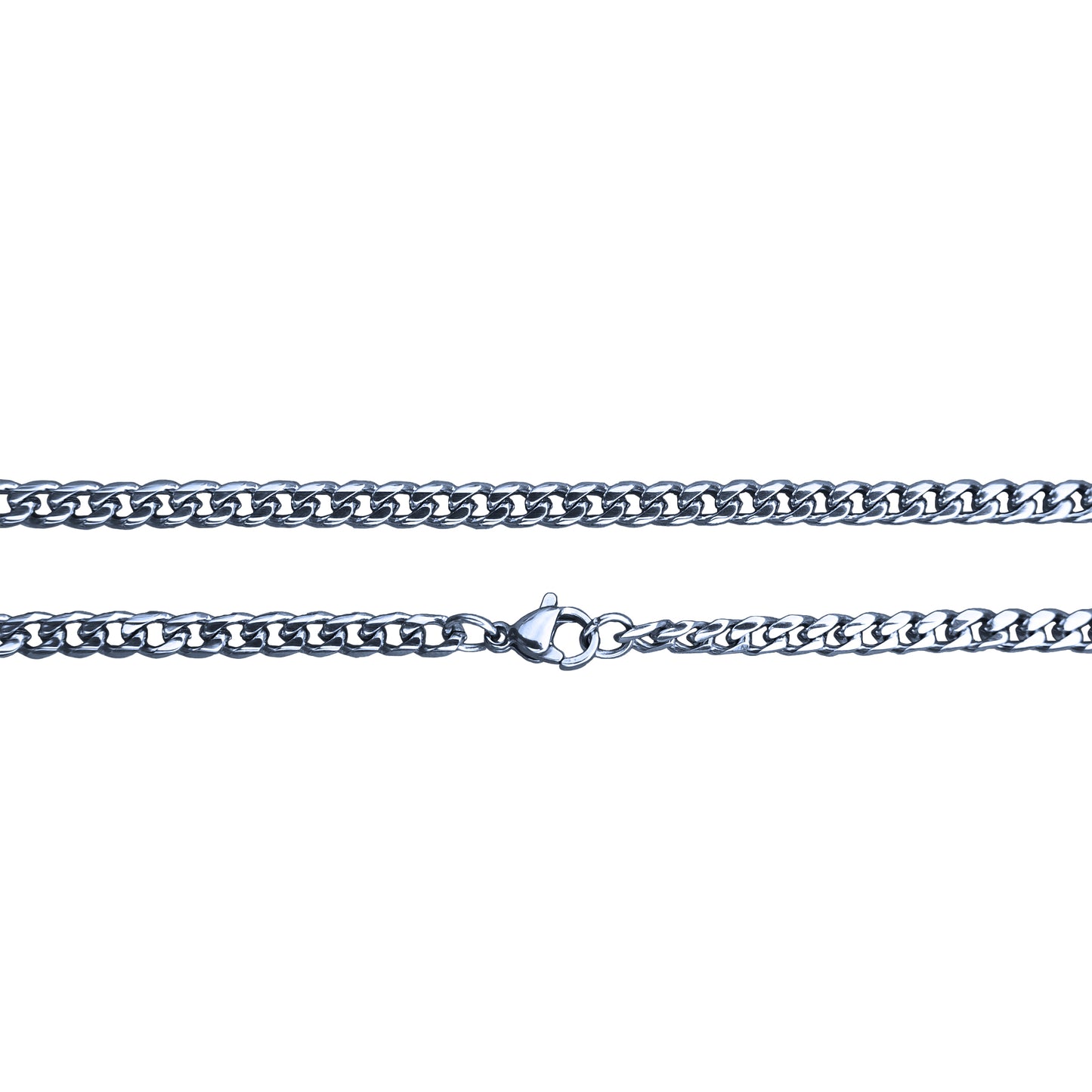 4.5mm Cuban Link Chain Necklace - Stainless Steel