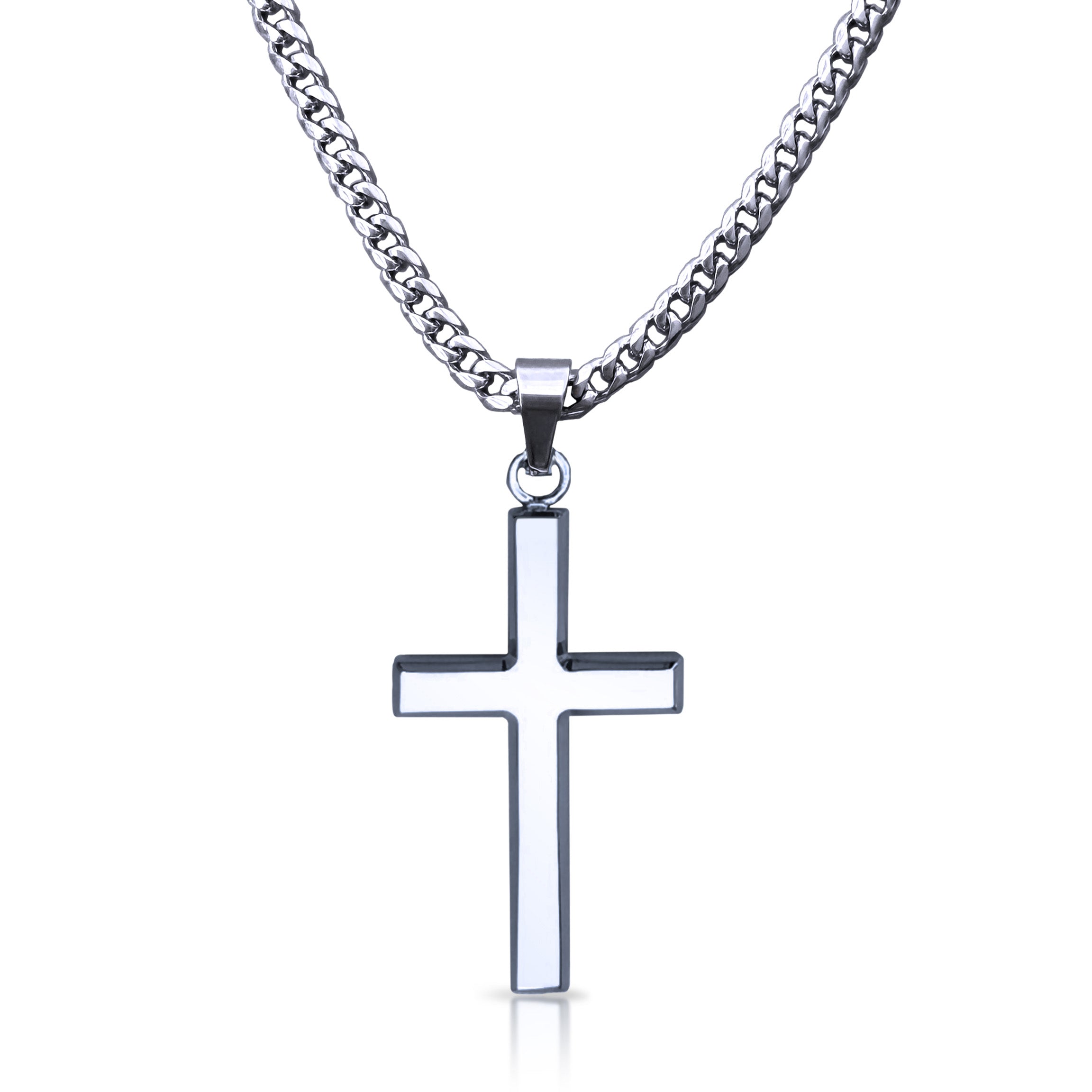 Pro Cross Pendant Necklace - Stainless Steel
