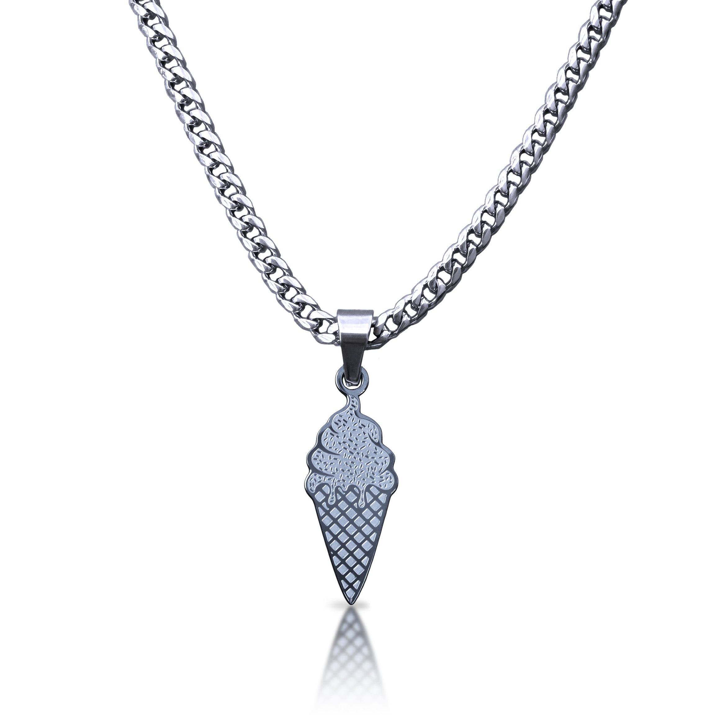Pro Ice Cream Pendant Necklace - Stainless Steel