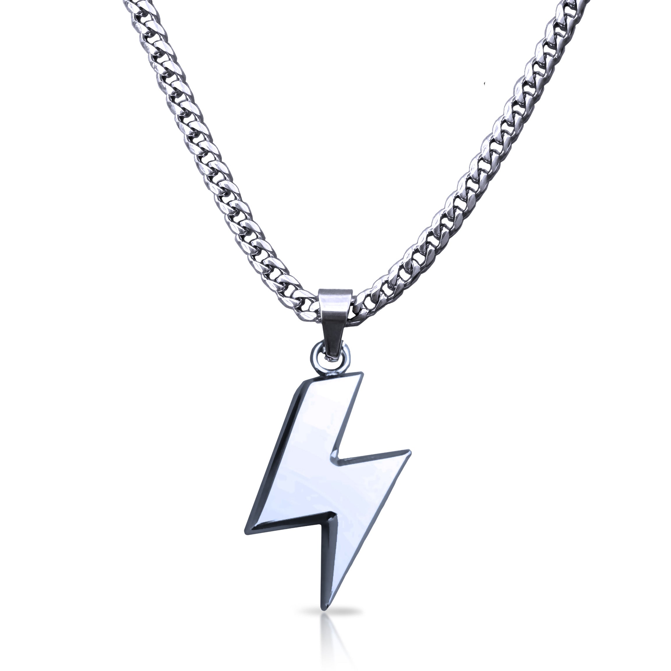 Pro Lightning Bolt Pendant Necklace - Stainless Steel