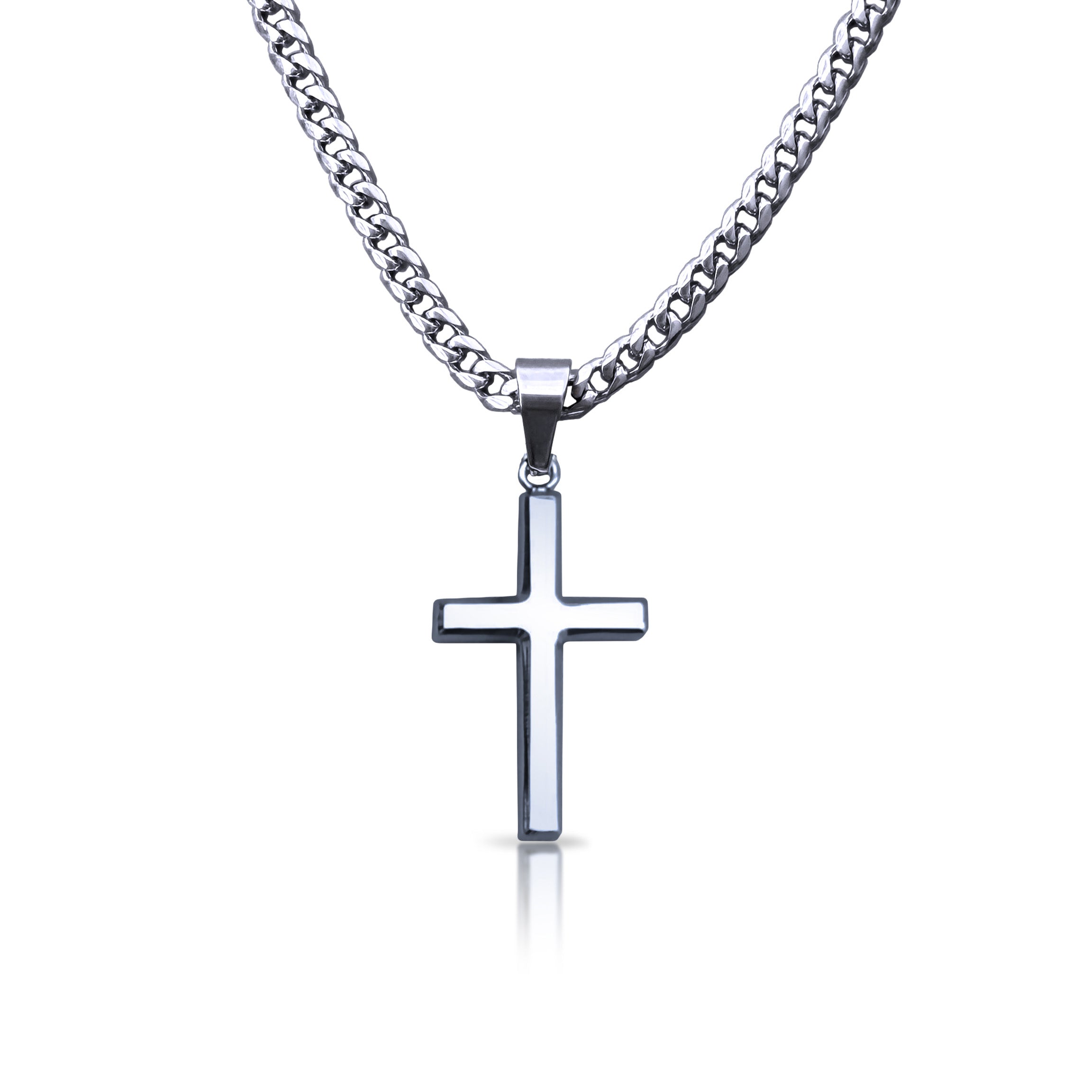 Pro Cross Pendant Necklace - Stainless Steel
