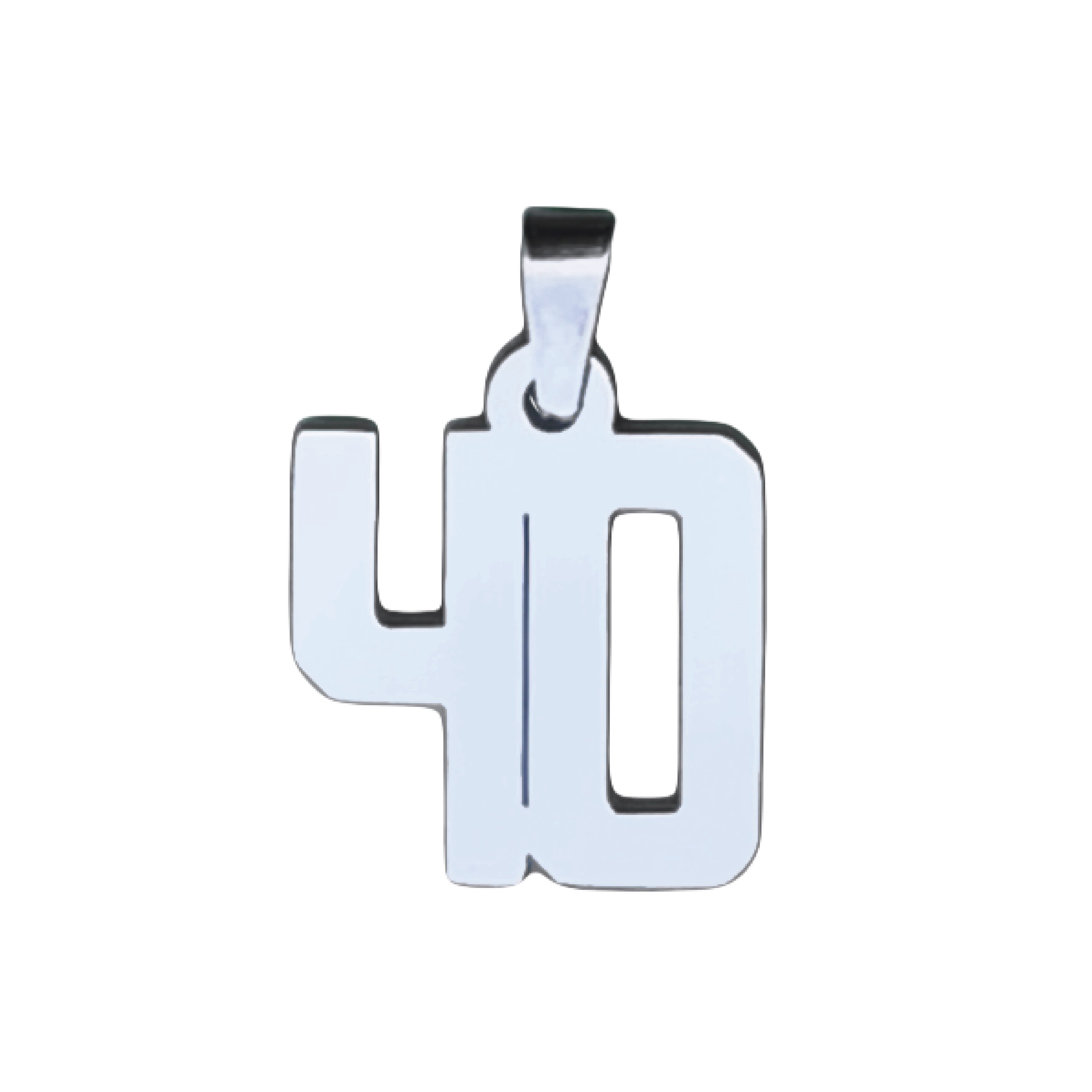 Custom Number Pendant Necklace - Stainless Steel