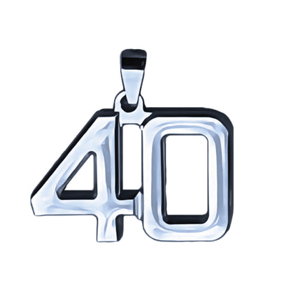 Pro Number Pendant - Stainless Steel
