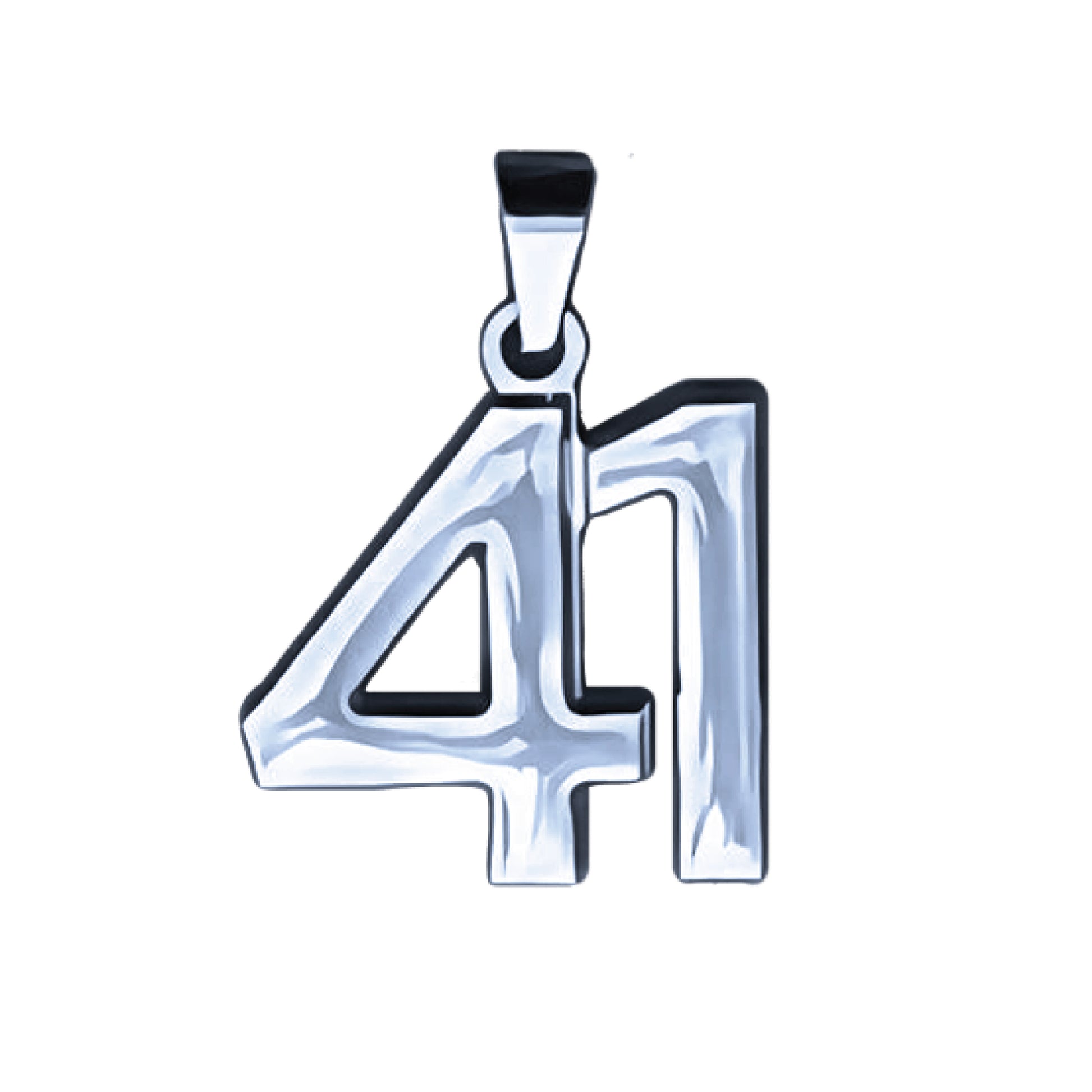 Pro Number Pendant - Stainless Steel