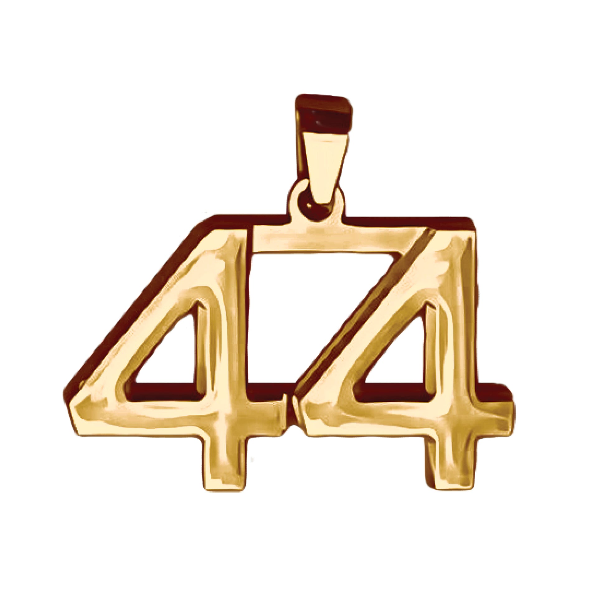 Pro Number Pendant - 14K Gold Plated Stainless Steel