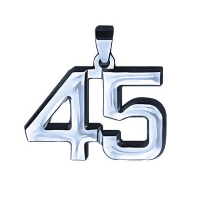 Pro Number Pendant - Stainless Steel