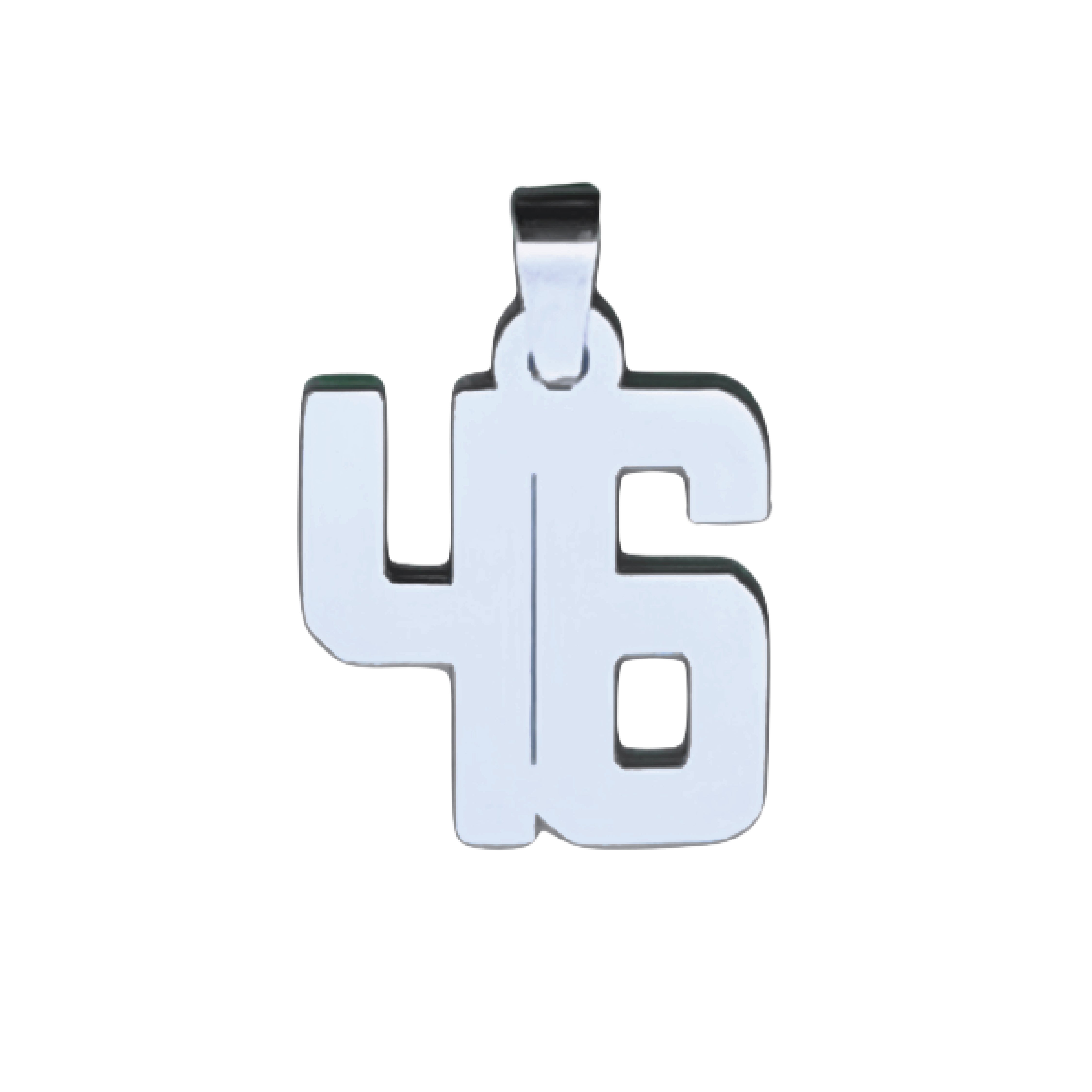 Custom Number Pendant Necklace - Stainless Steel