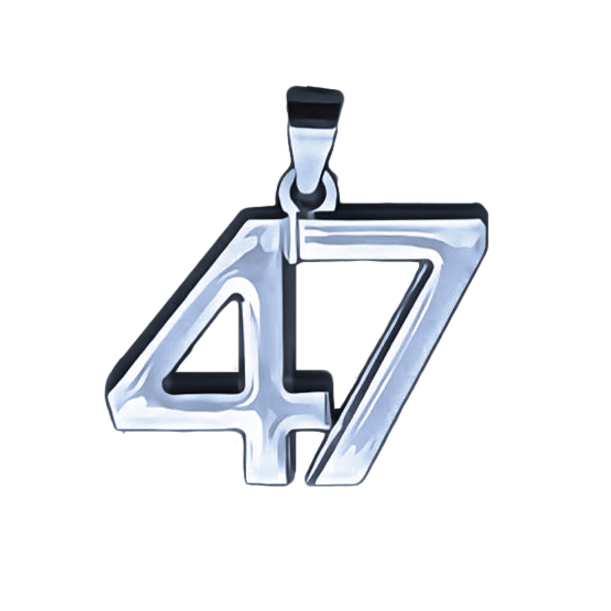Pro Number Pendant - Stainless Steel