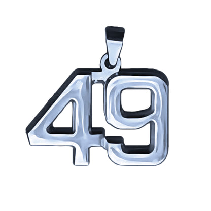 Pro Number Pendant - Stainless Steel