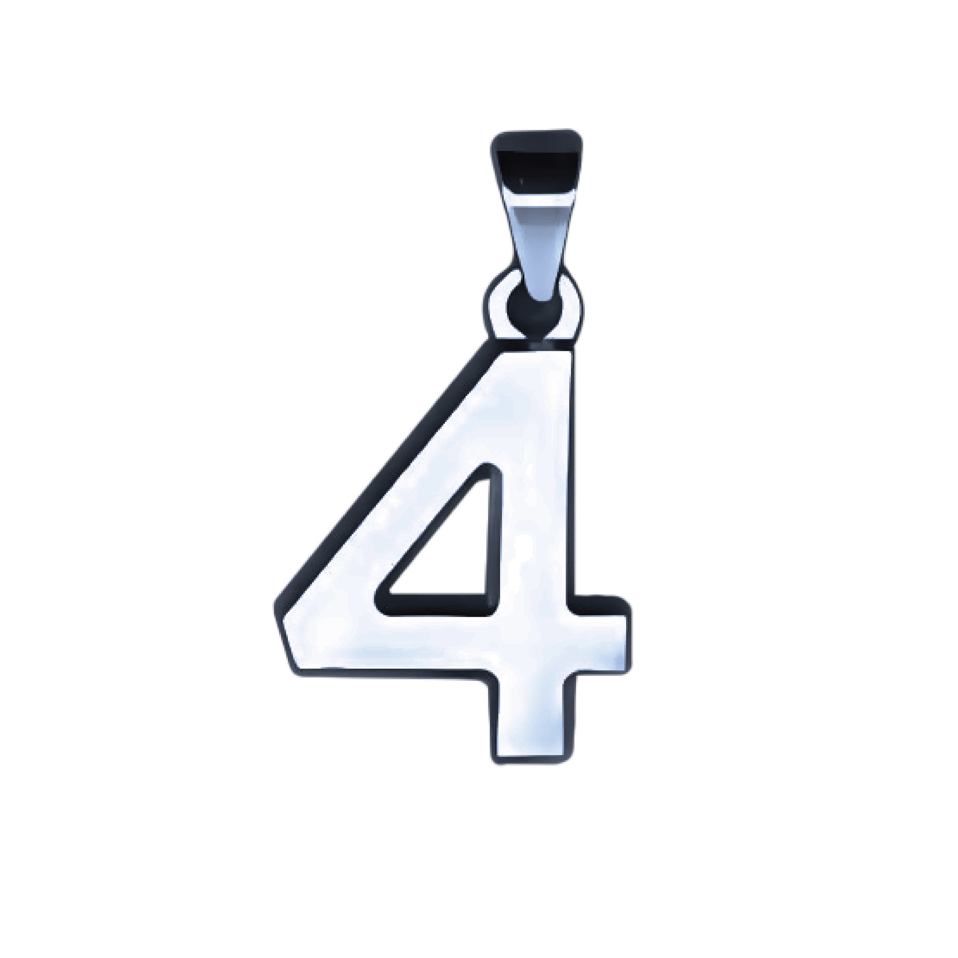 Pro Number Pendant - Stainless Steel