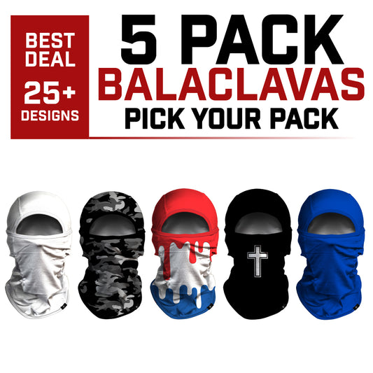 5 Pack Balaclavas | Pick Your Pack