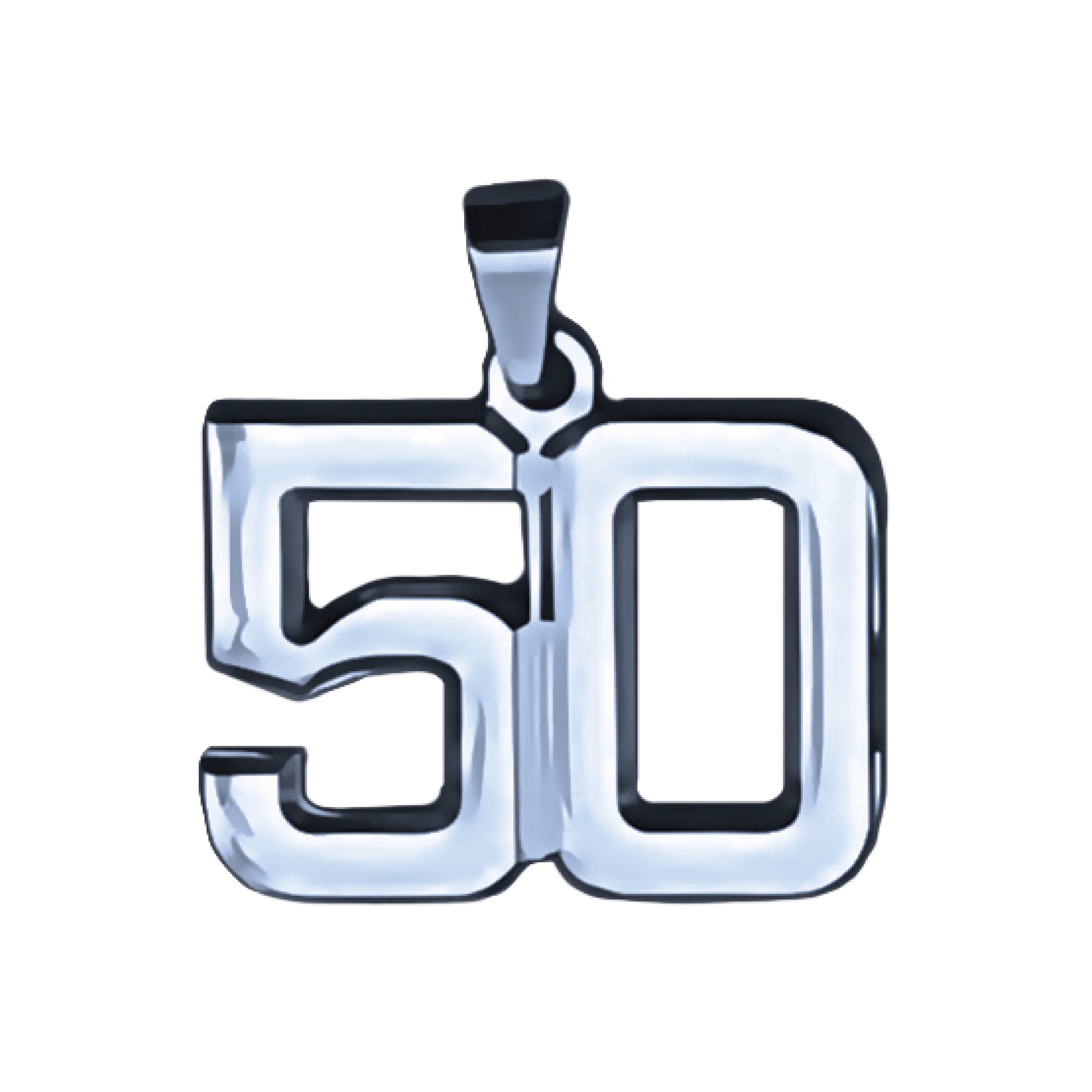 Pro Number Pendant - Stainless Steel