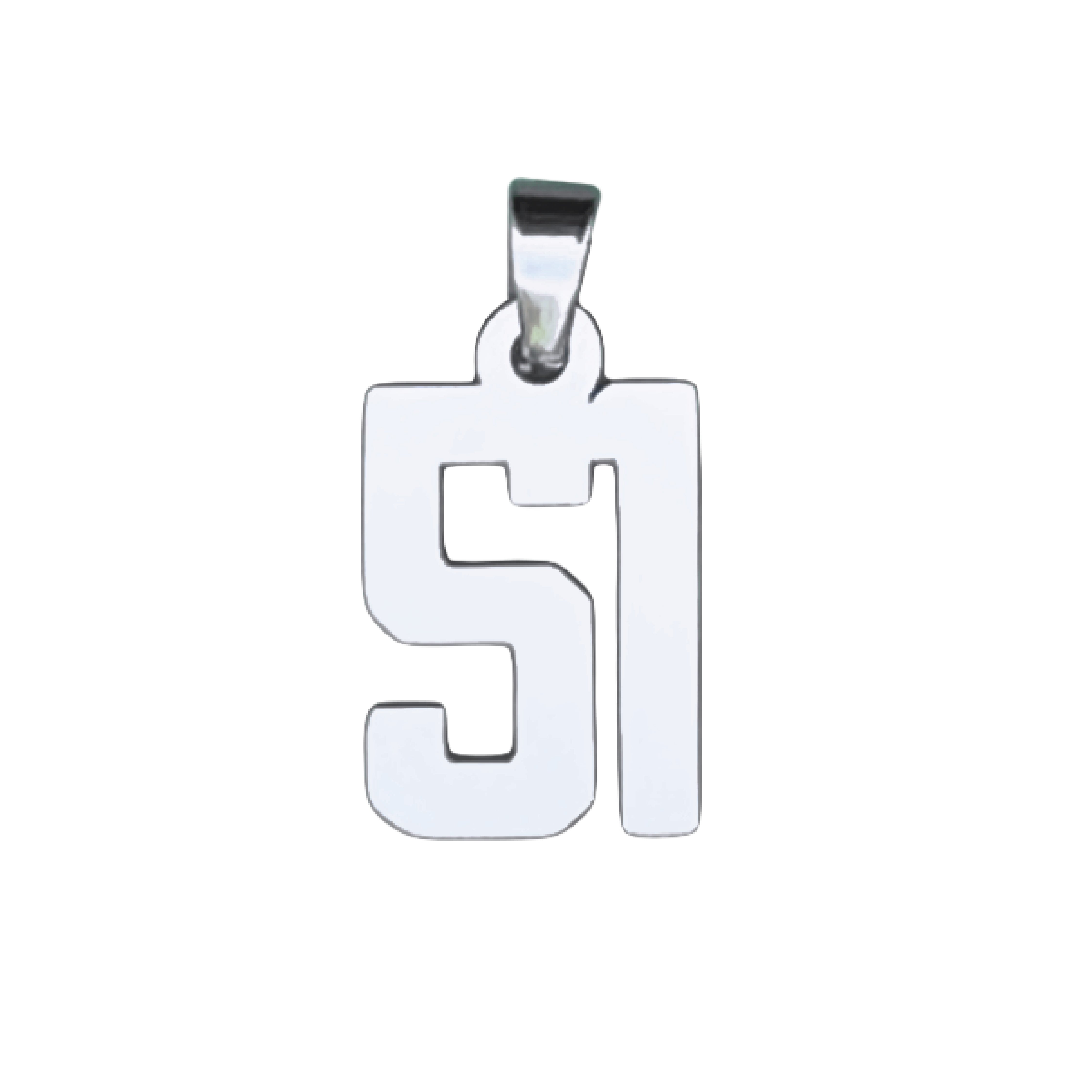 Custom Number Pendant Necklace - Stainless Steel