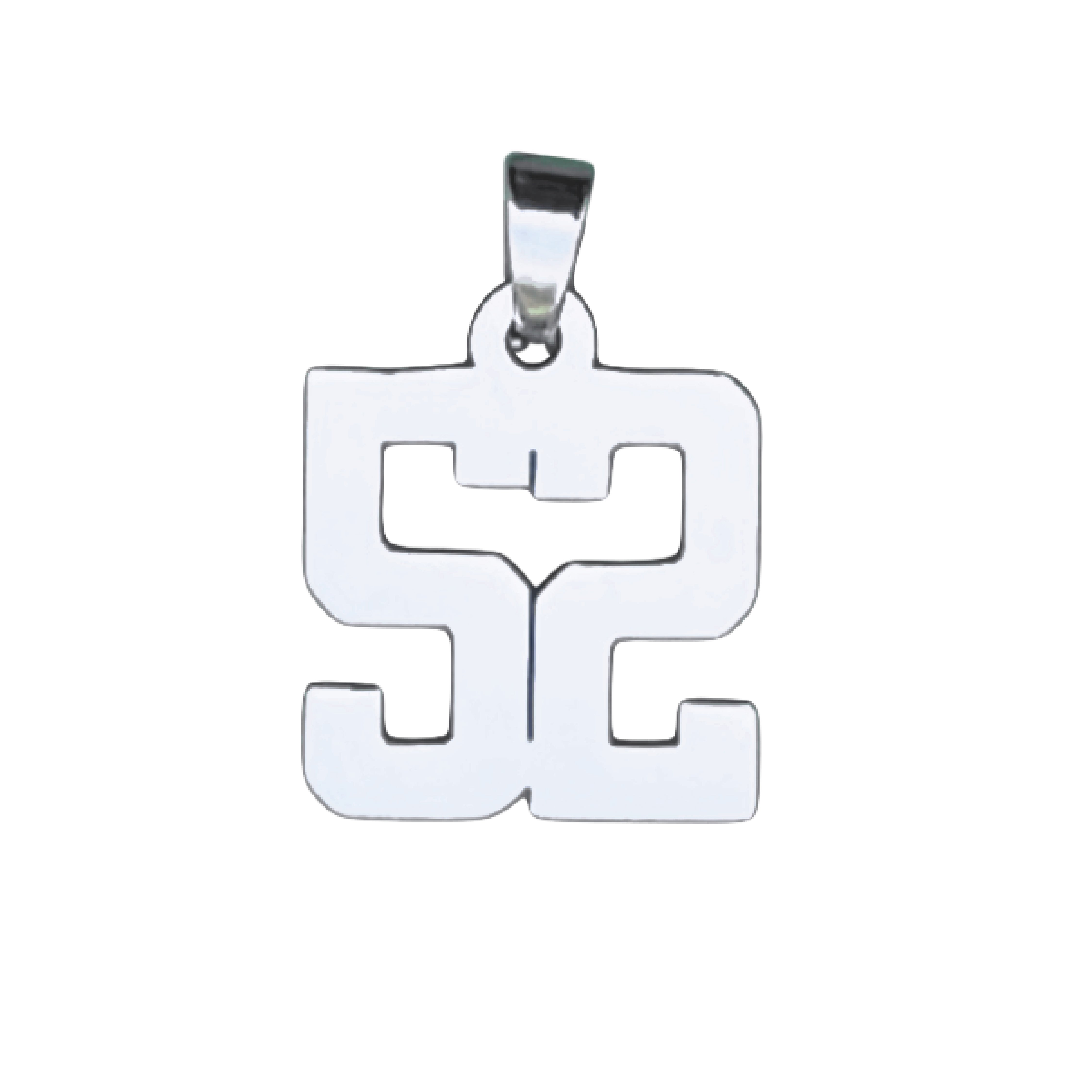 Custom Number Pendant Necklace - Stainless Steel