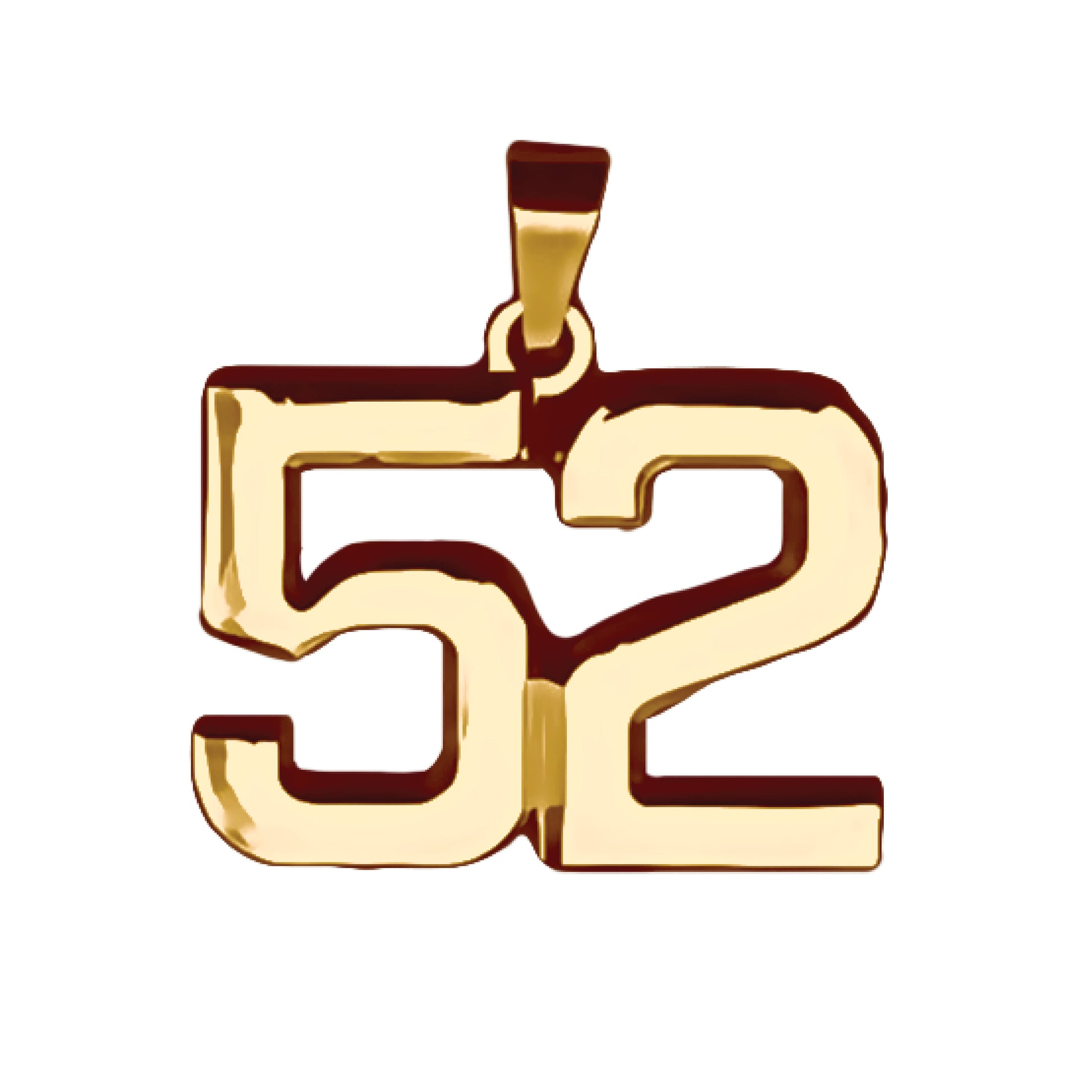 Pro Number Pendant - 14K Gold Plated Stainless Steel