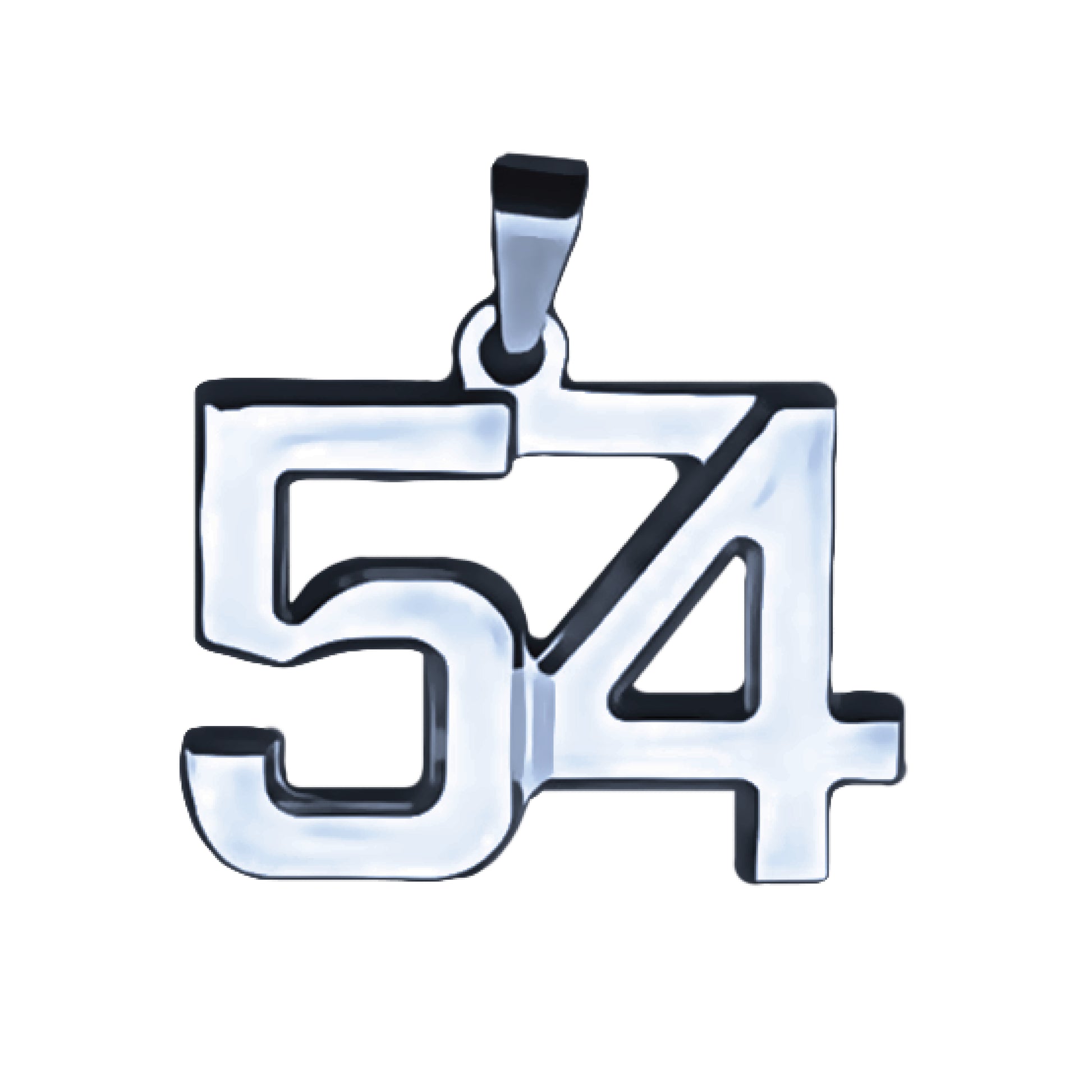 Pro Number Pendant - Stainless Steel