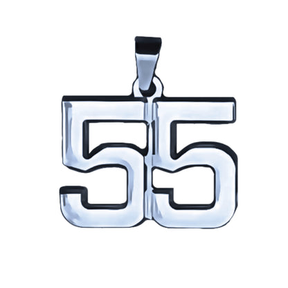 Pro Number Pendant - Stainless Steel