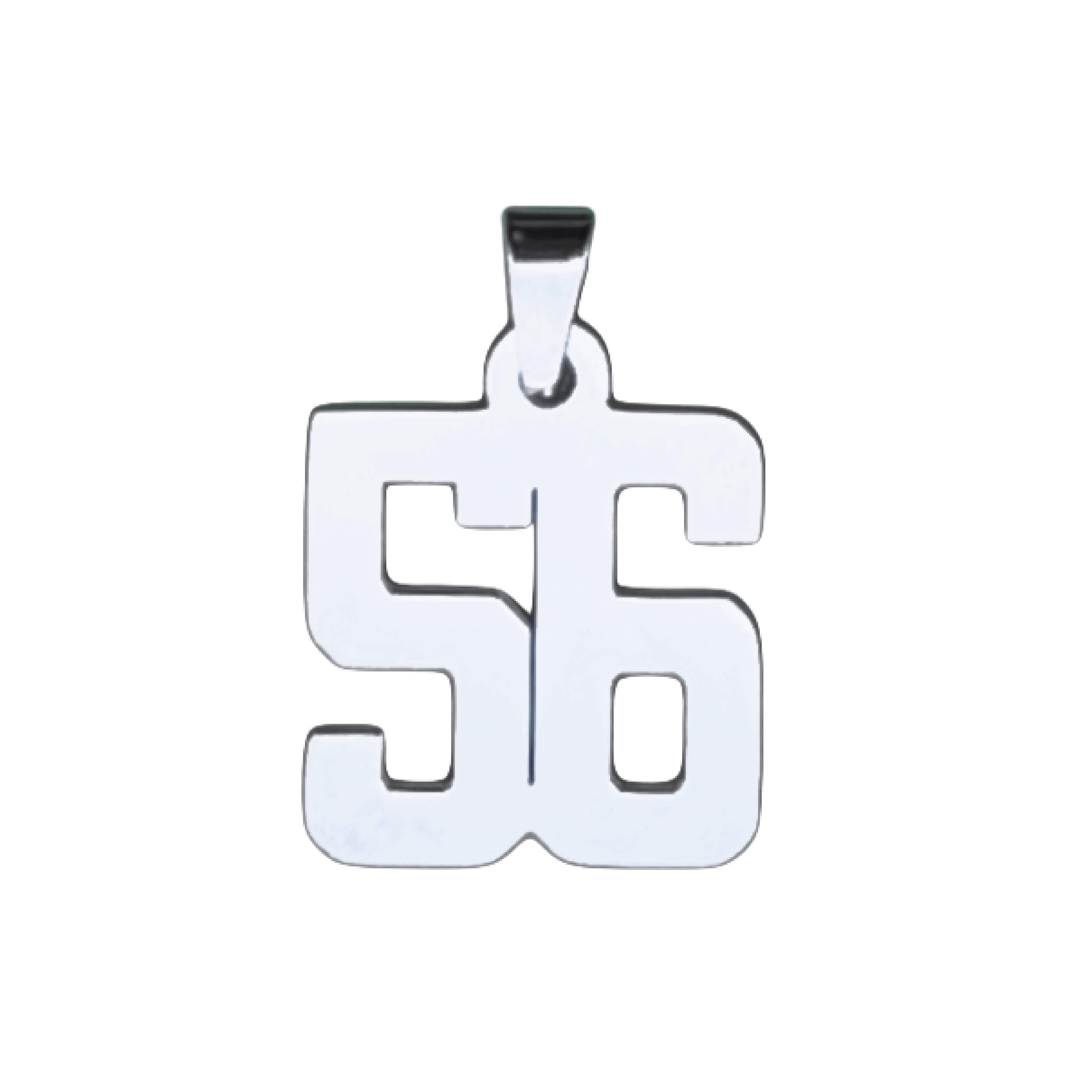 Custom Number Pendant Necklace - Stainless Steel