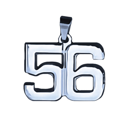 Pro Number Pendant - Stainless Steel