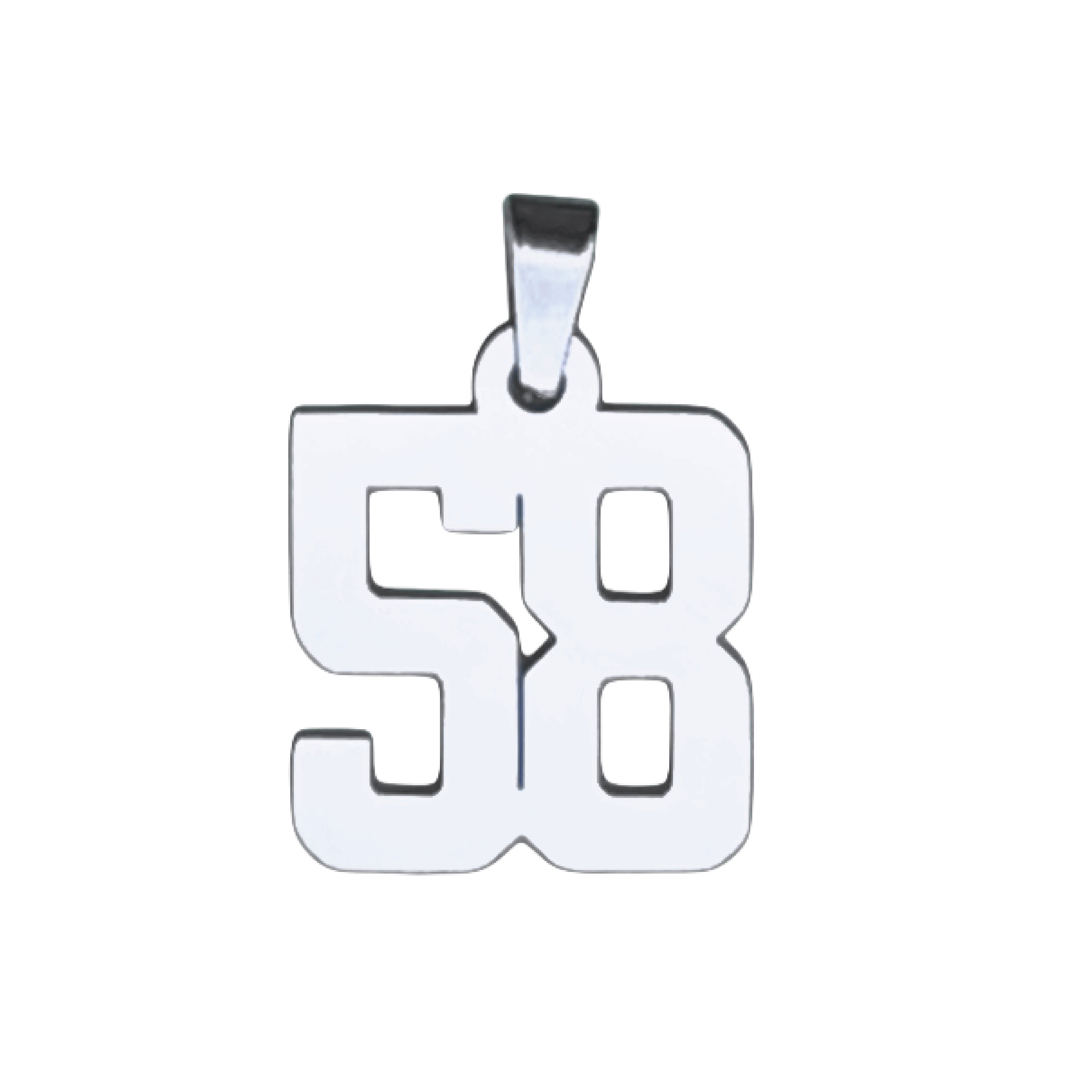 Custom Number Pendant Necklace - Stainless Steel