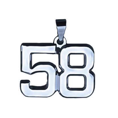 Pro Number Pendant - Stainless Steel