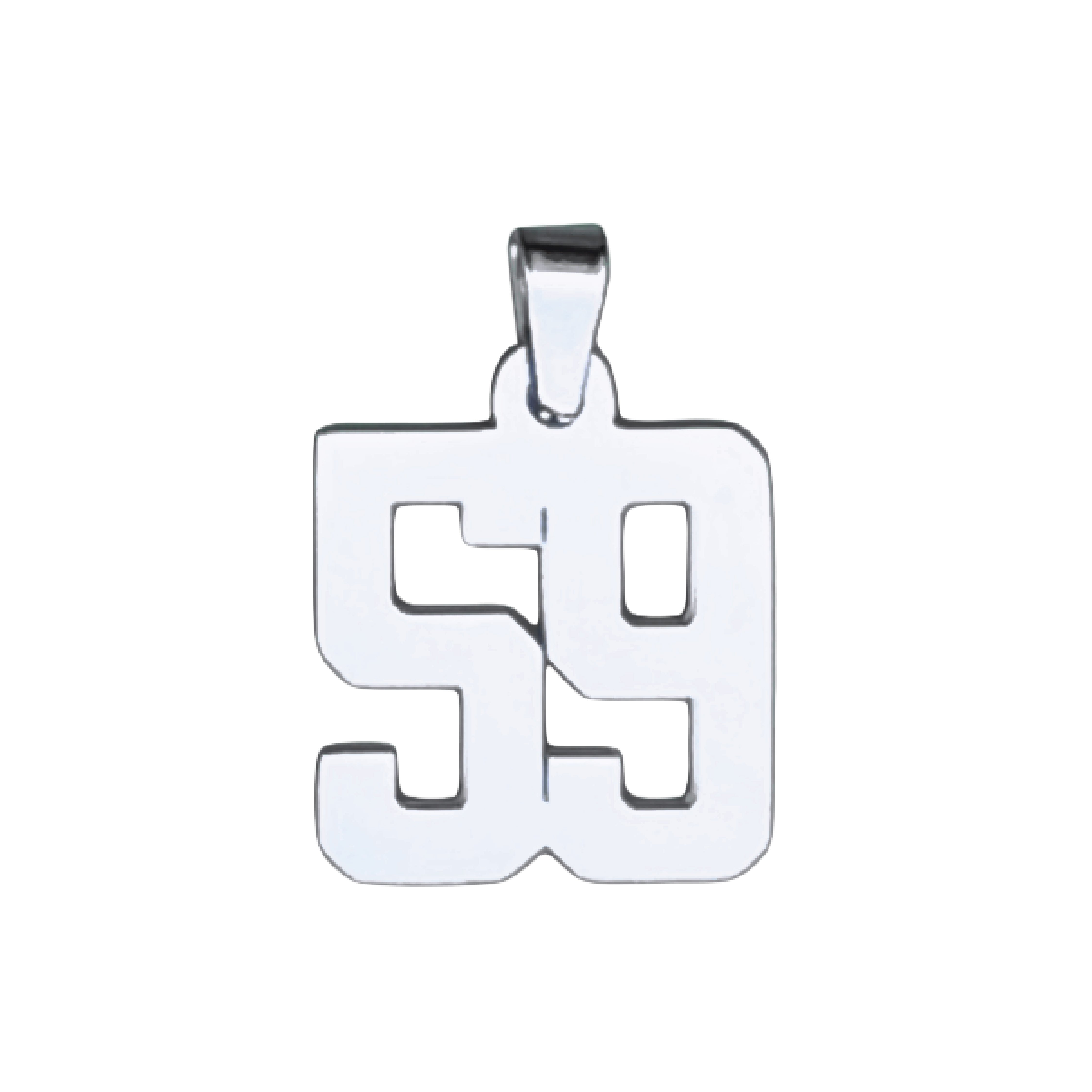 Custom Number Pendant Necklace - Stainless Steel