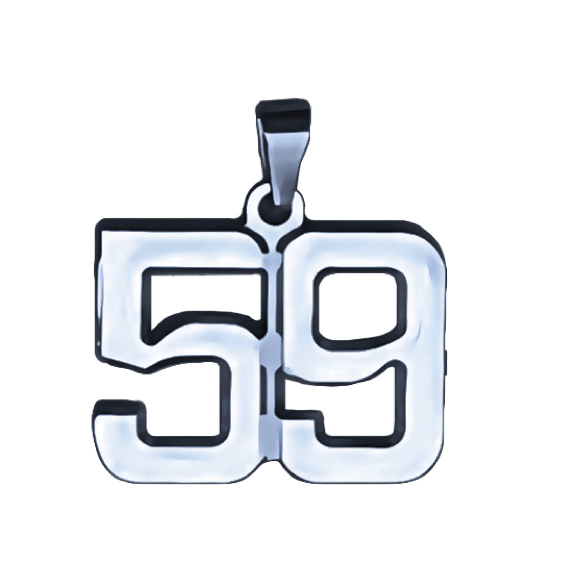 Pro Number Pendant - Stainless Steel