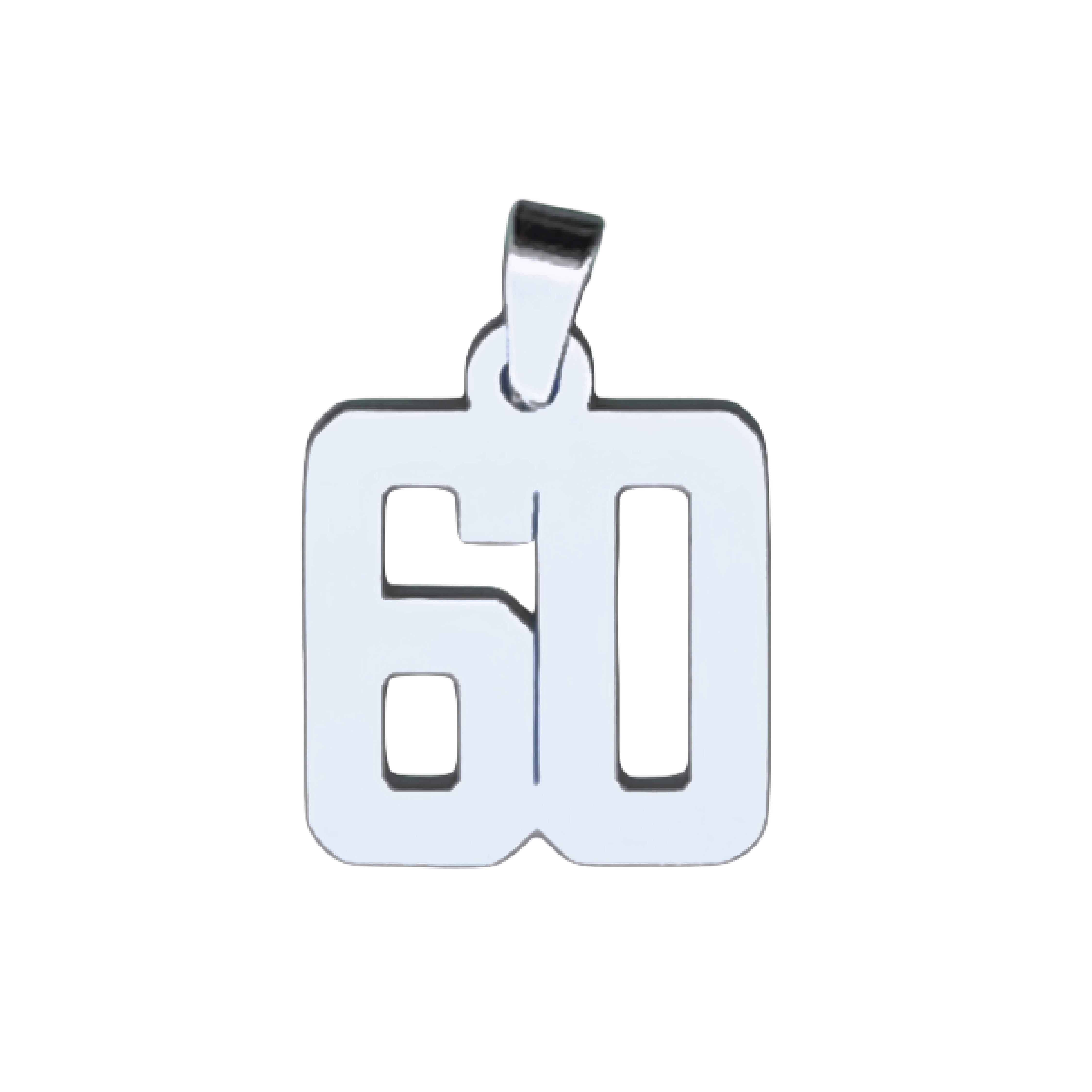 Custom Number Pendant Necklace - Stainless Steel