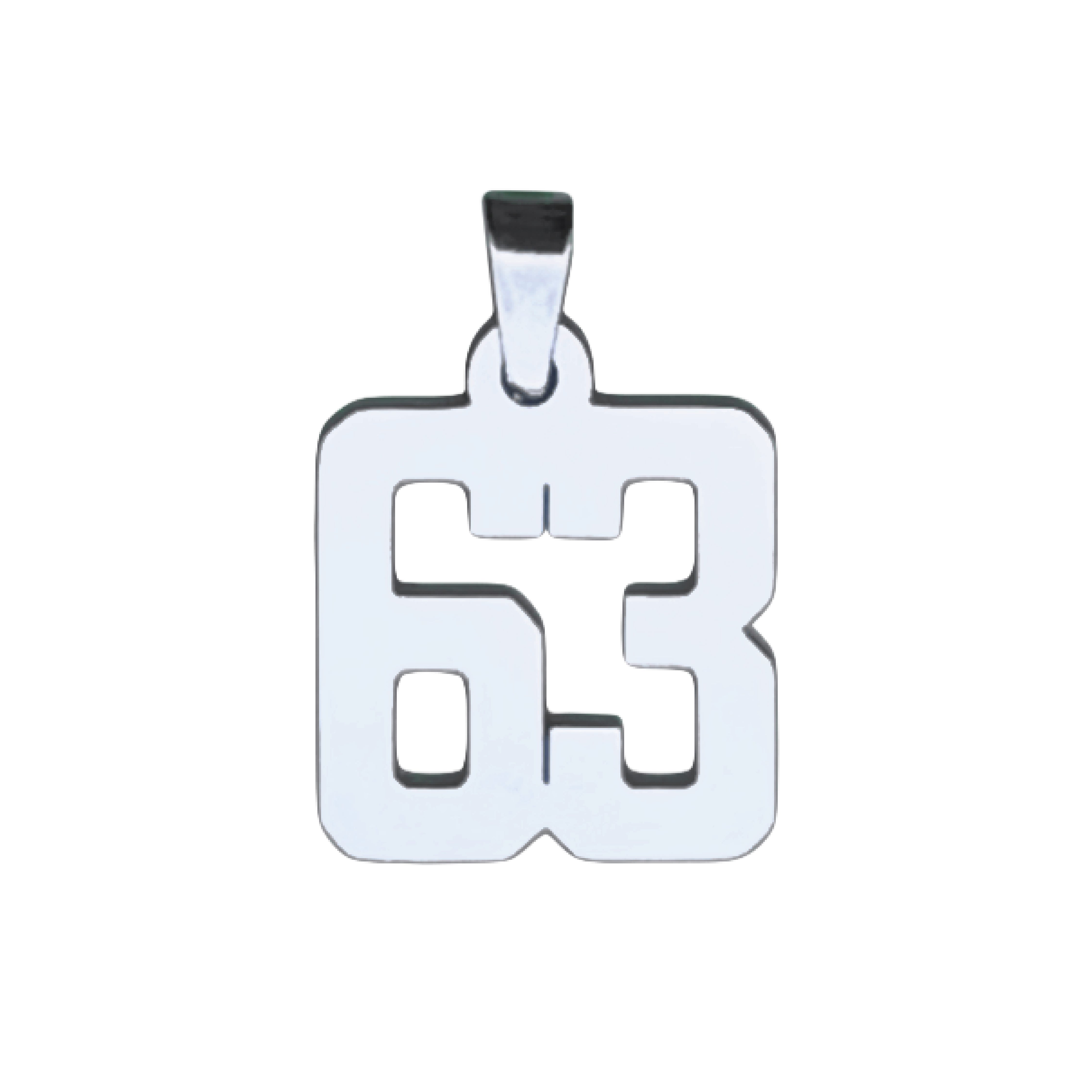 Custom Number Pendant Necklace - Stainless Steel