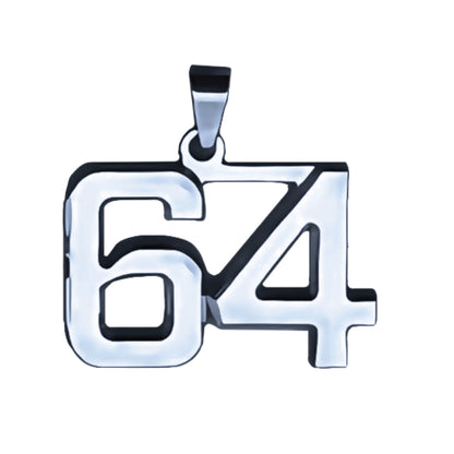Pro Number Pendant - Stainless Steel
