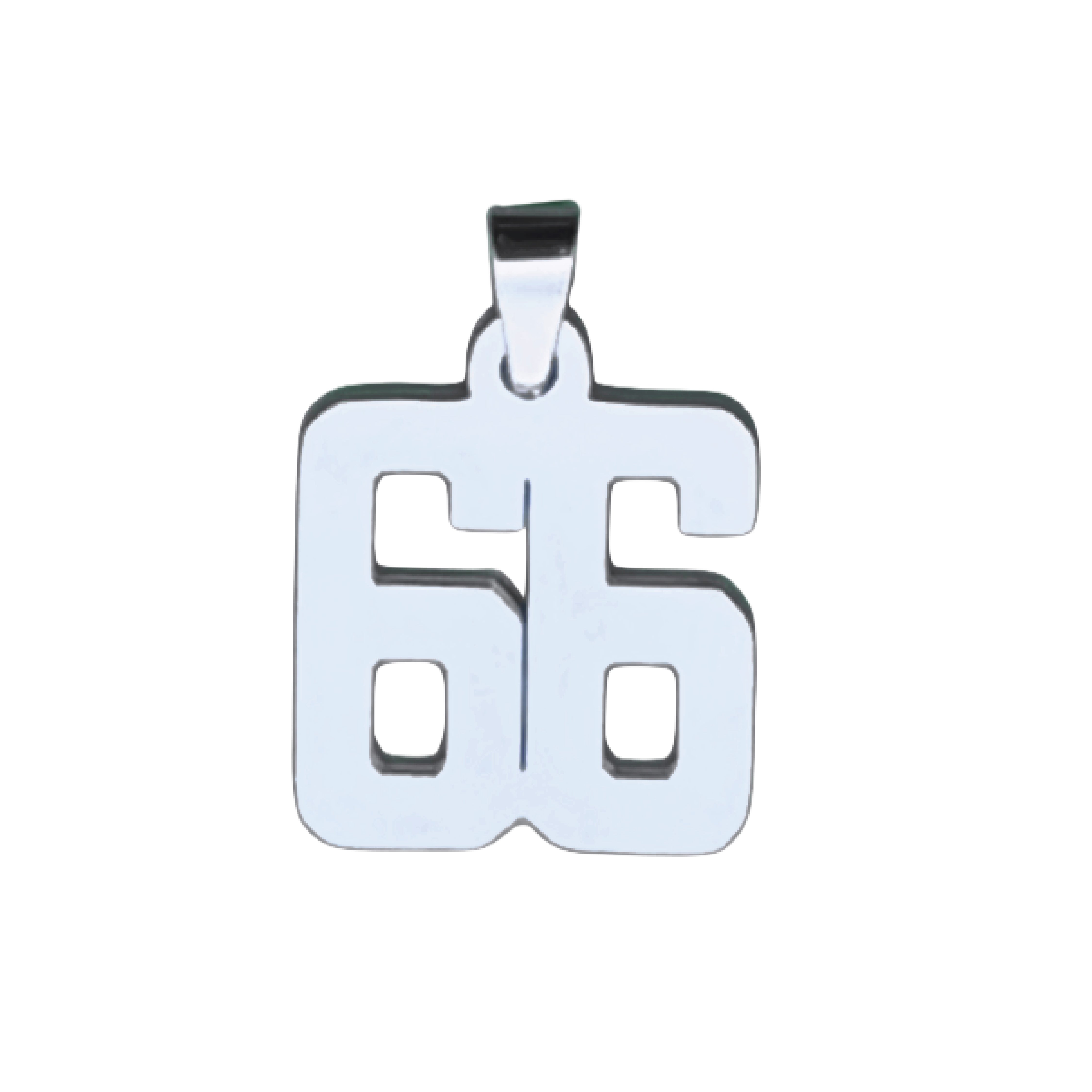 Custom Number Pendant Necklace - Stainless Steel