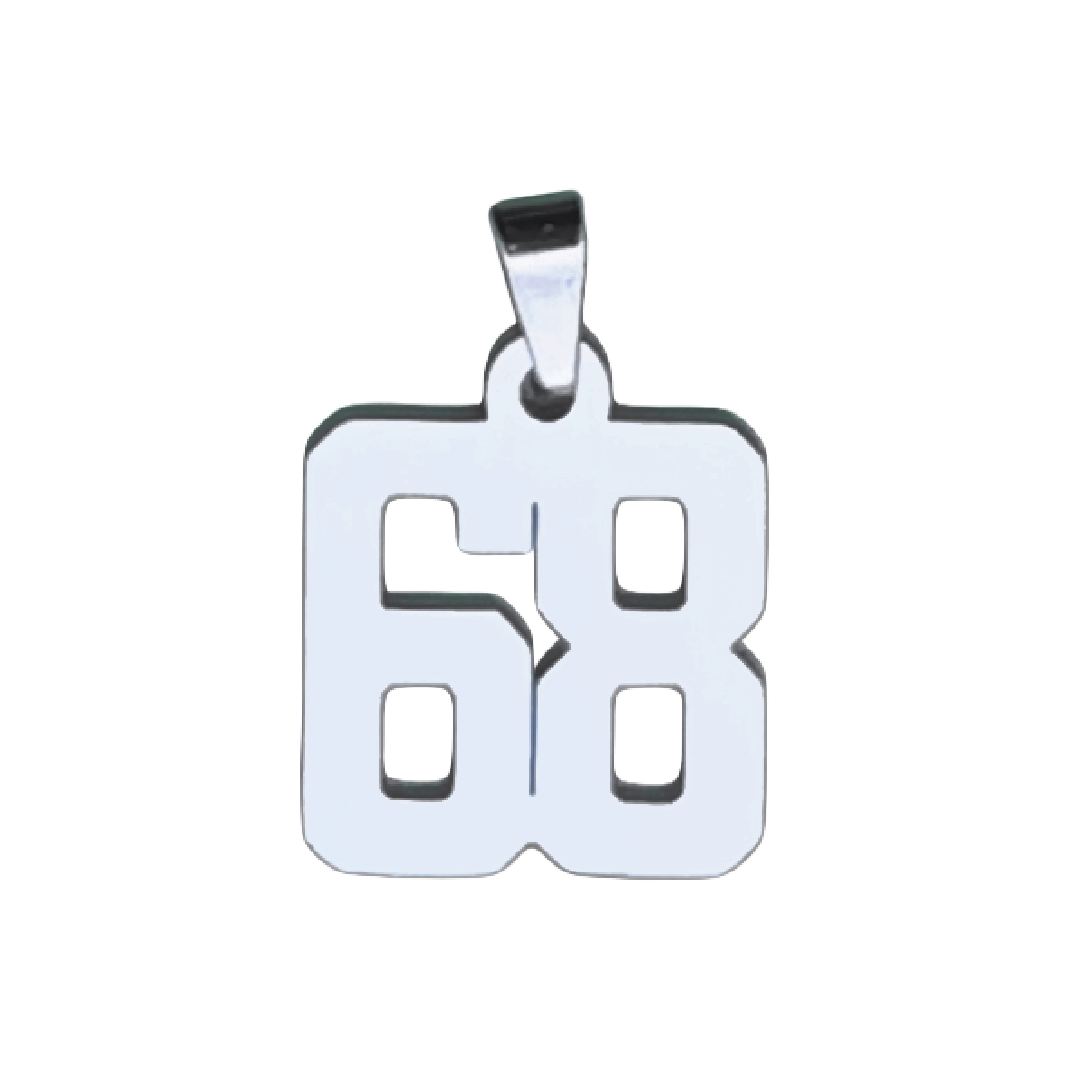 Custom Number Pendant Necklace - Stainless Steel