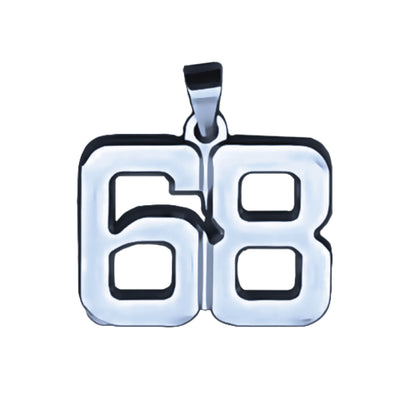 Pro Number Pendant - Stainless Steel