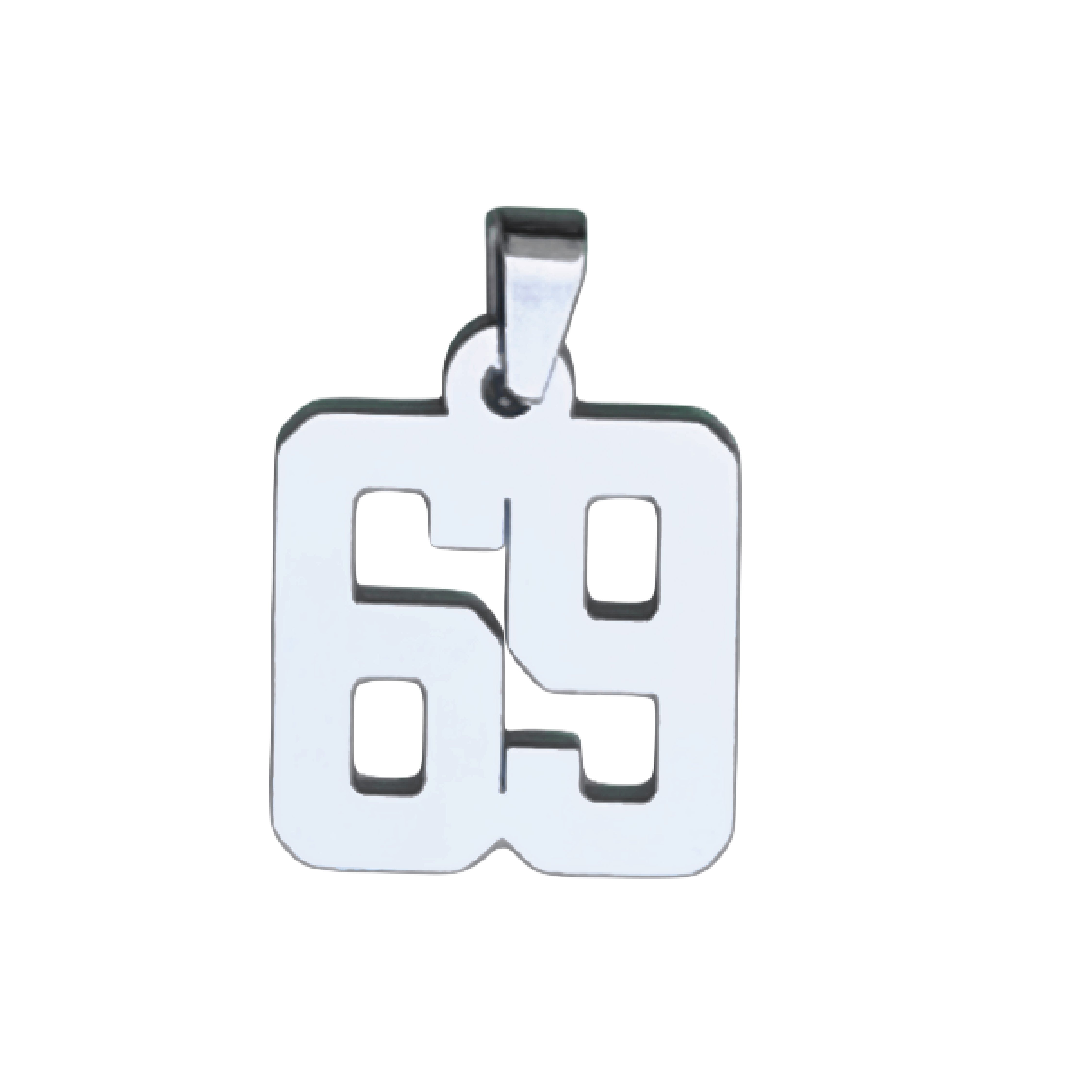 Custom Number Pendant Necklace - Stainless Steel