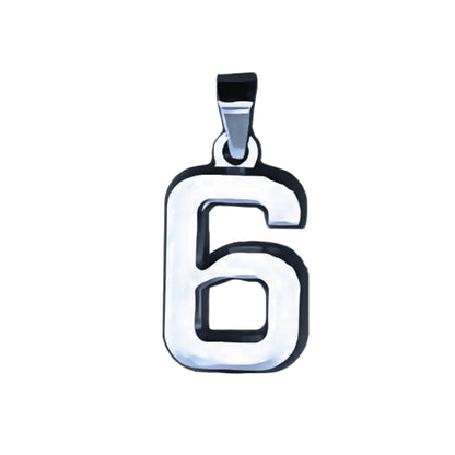 Pro Number Pendant - Stainless Steel
