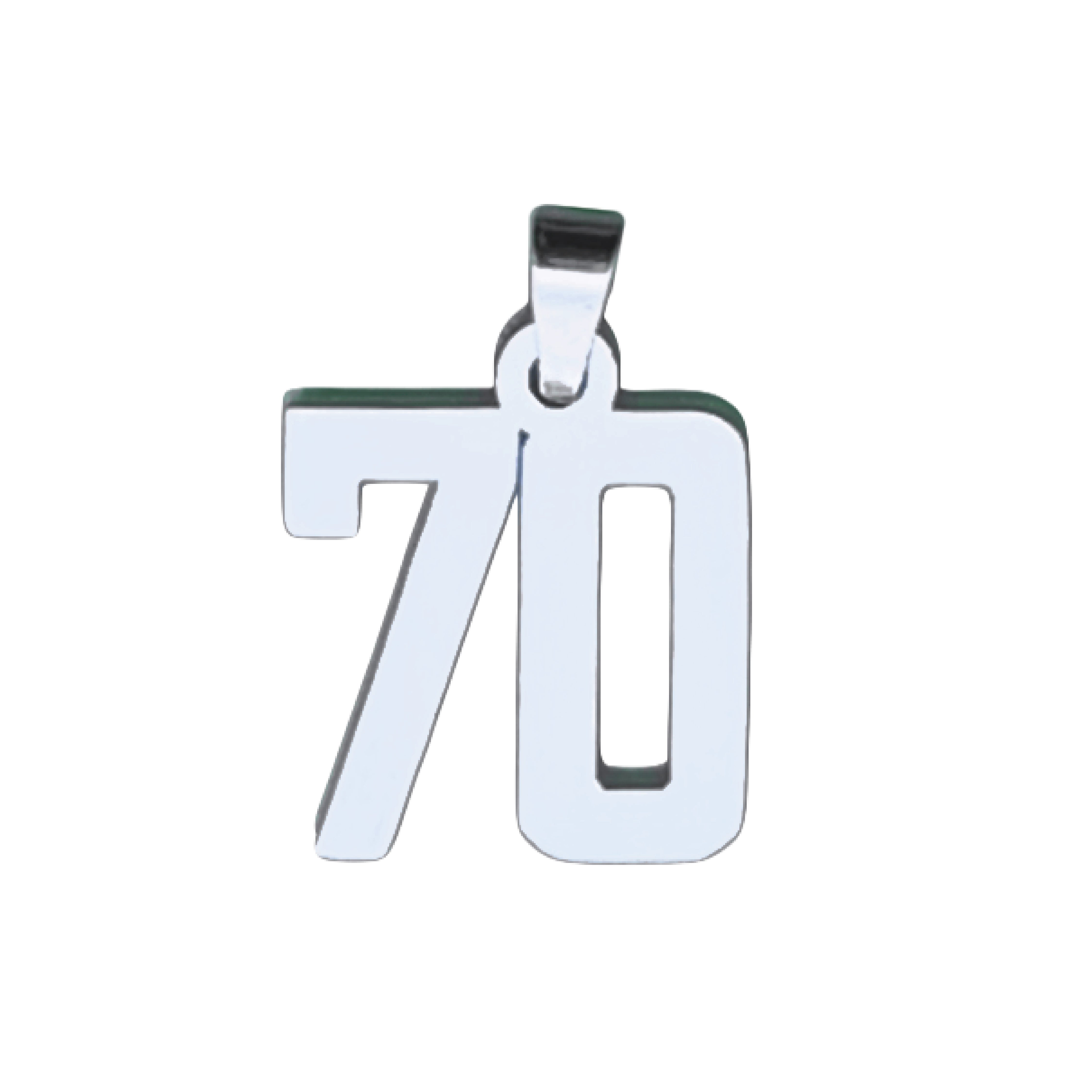 Custom Number Pendant Necklace - Stainless Steel