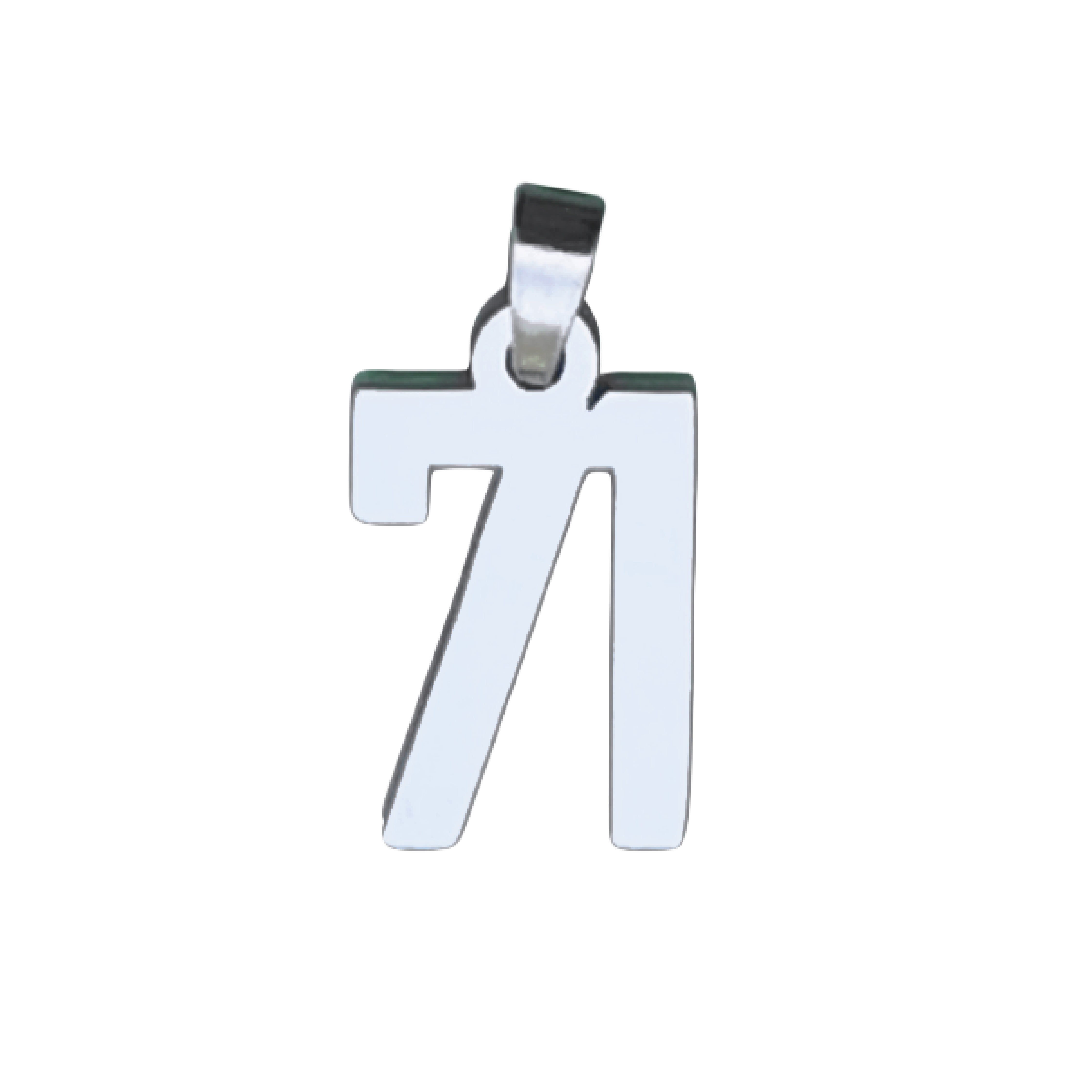 Custom Number Pendant Necklace - Stainless Steel