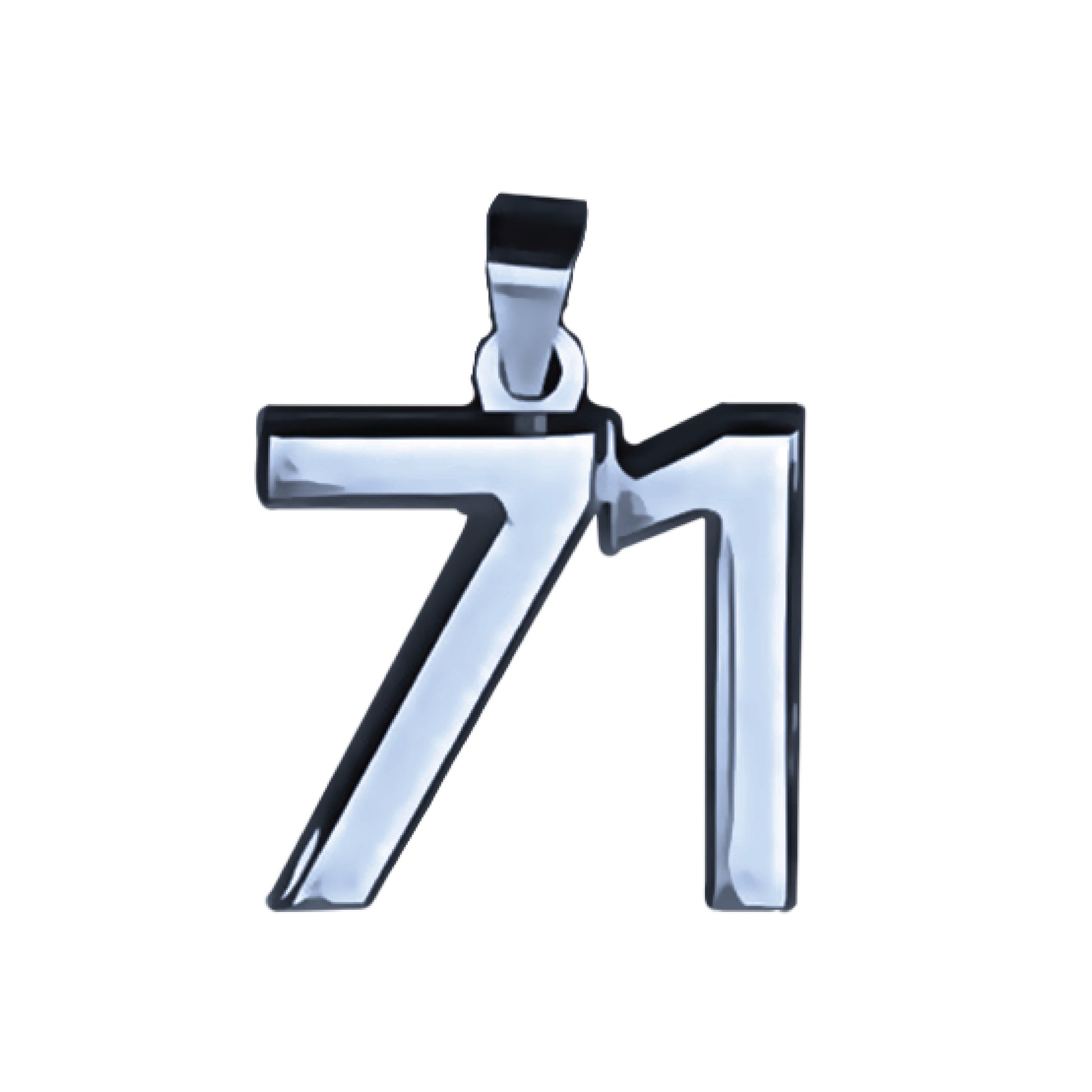 Pro Number Pendant - Stainless Steel